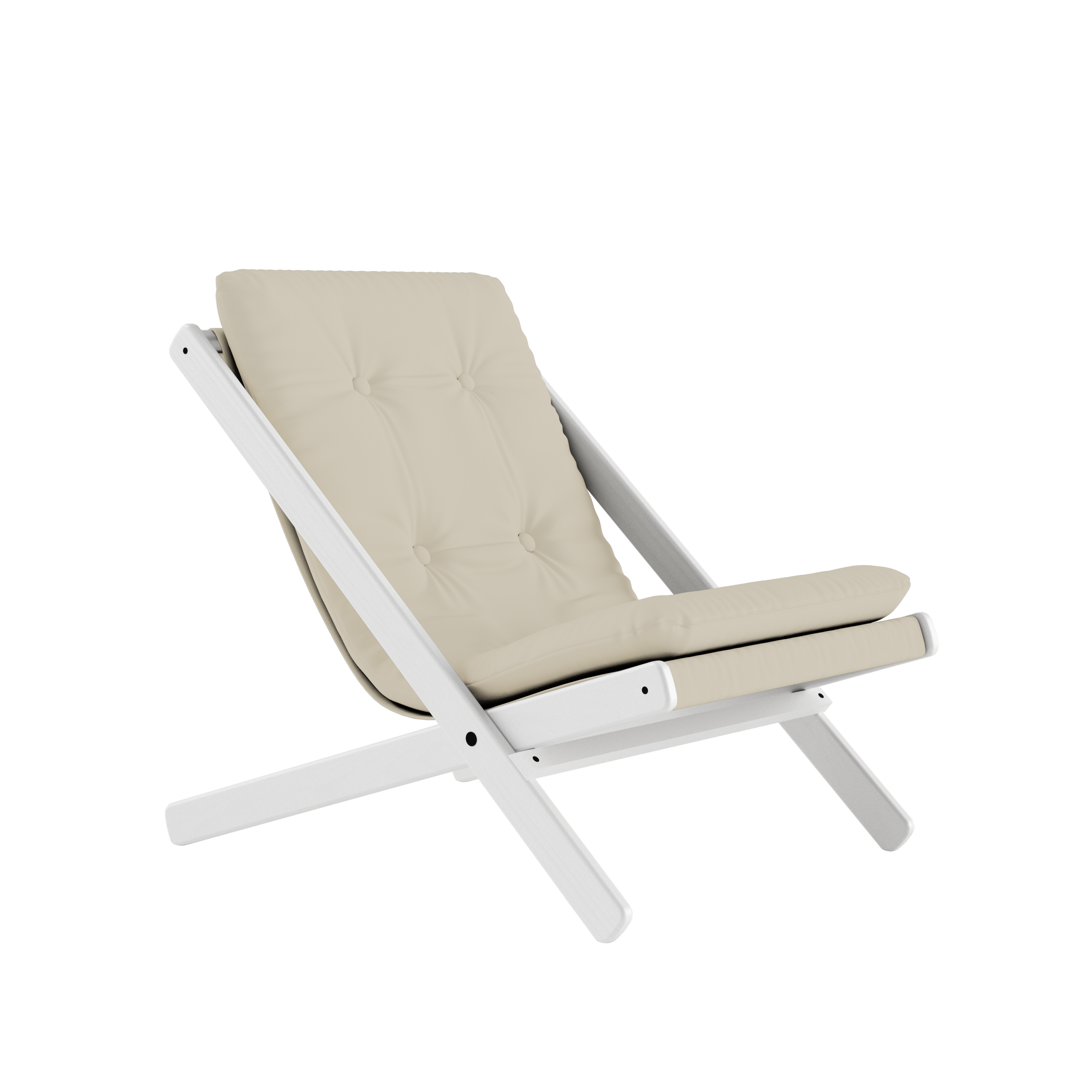 BOOGIE WHITE LACQUERED BEECH W. BOOGIE MATTRESS BEIGE