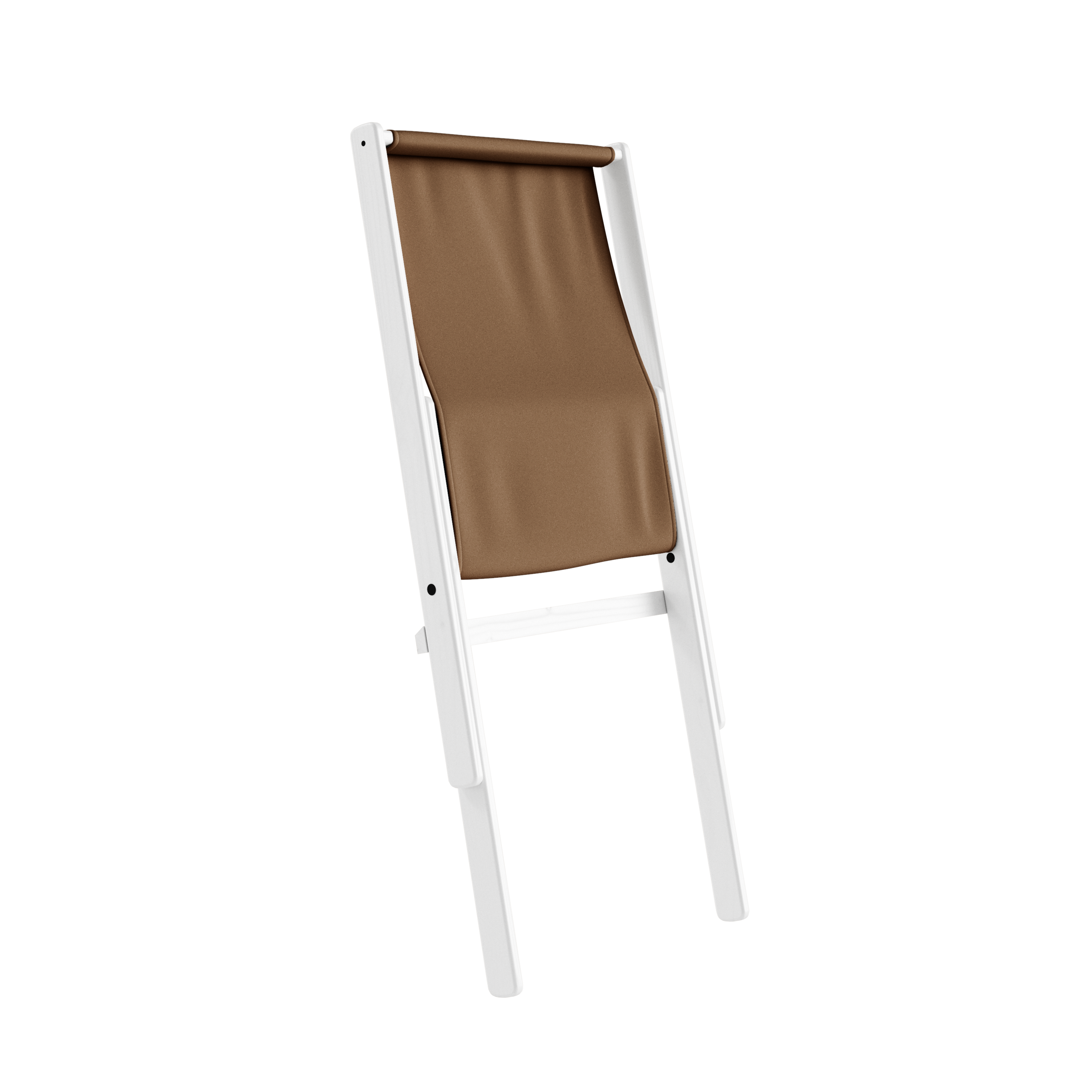 BOOGIE WHITE LACQUERED BEECH W. BOOGIE MATTRESS MOCCA