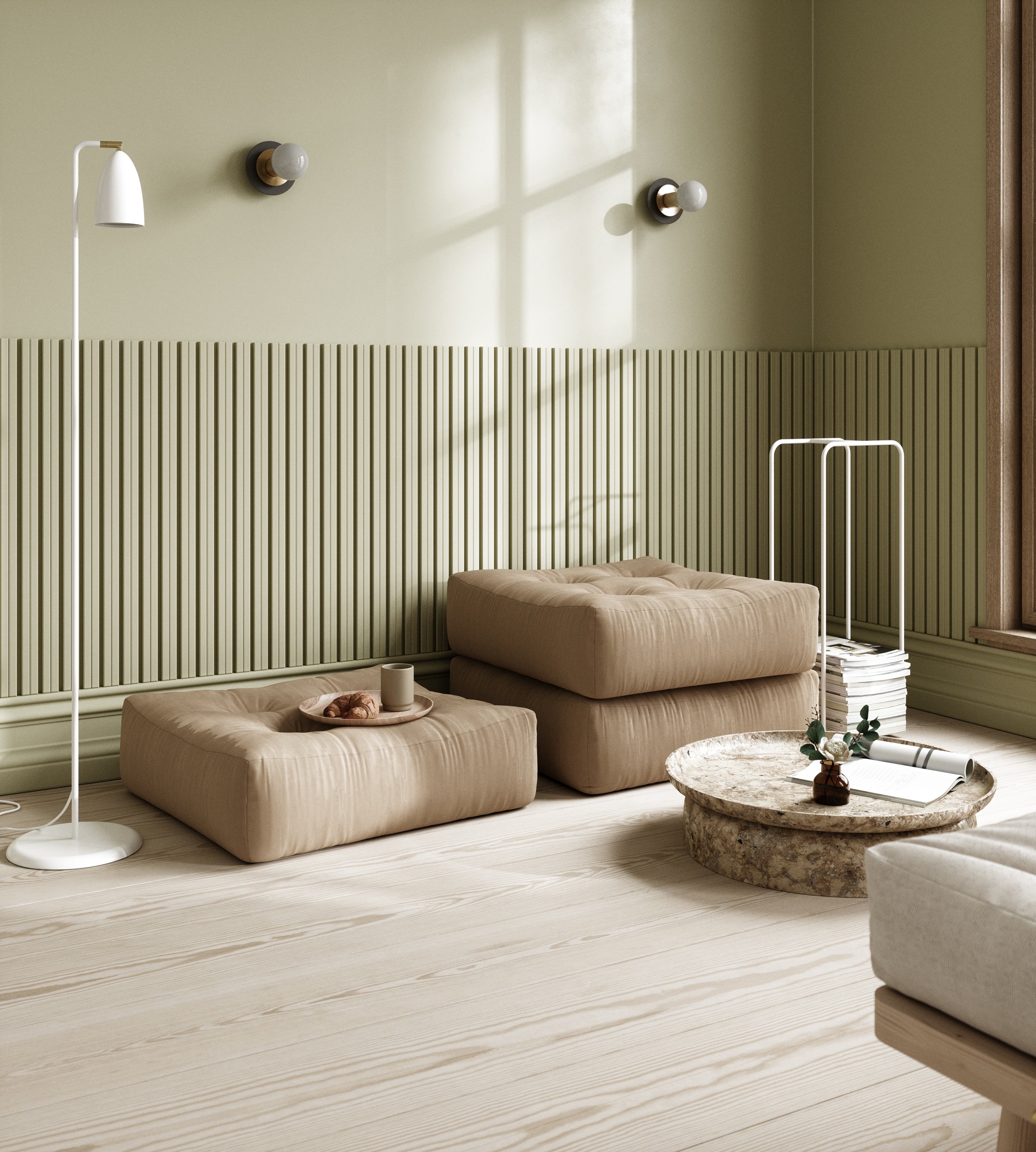 MORE POUF OLIVE GREEN