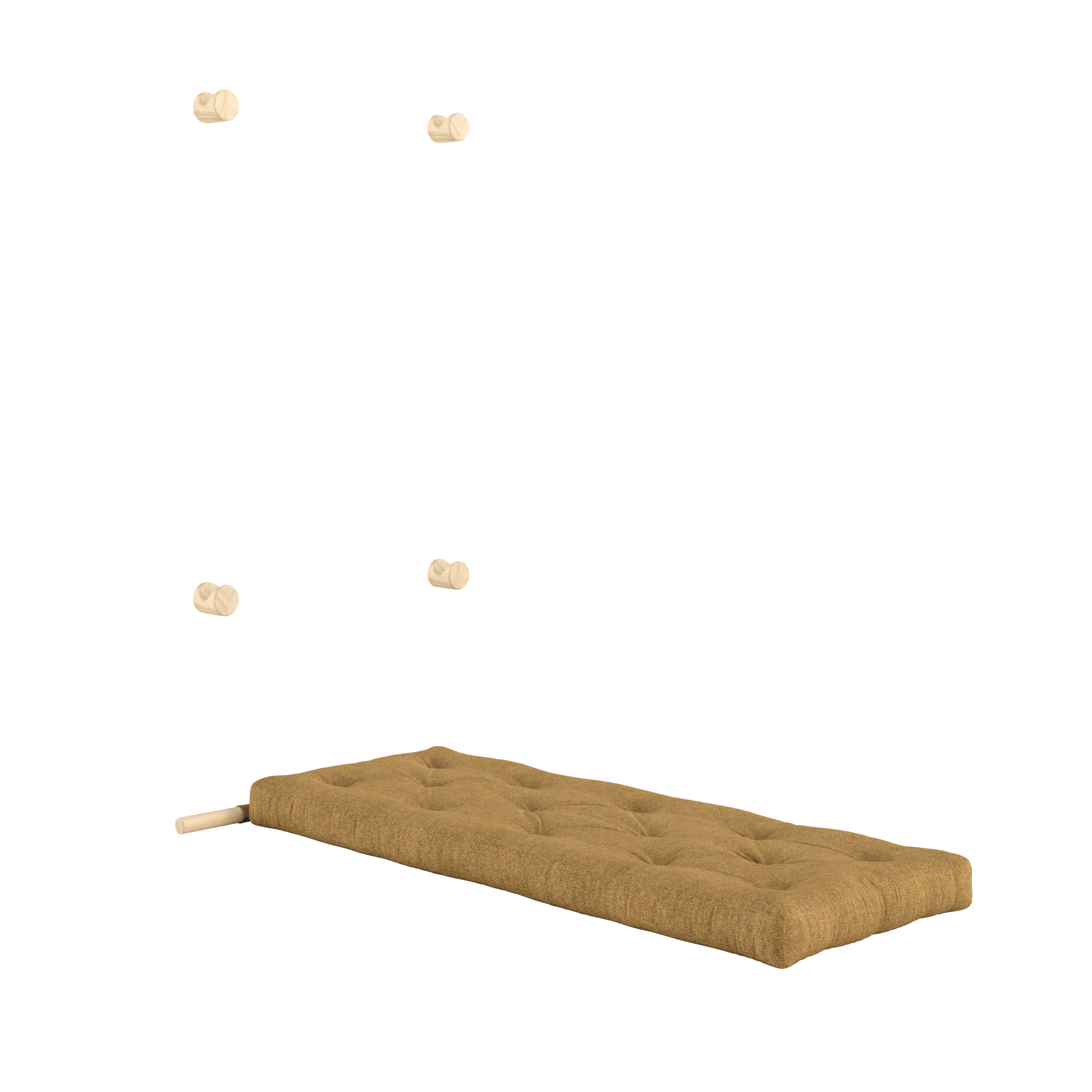 HOOKED RAW 75 X 200 W. BRAVO MATTRESS GOLDEN OCHRE