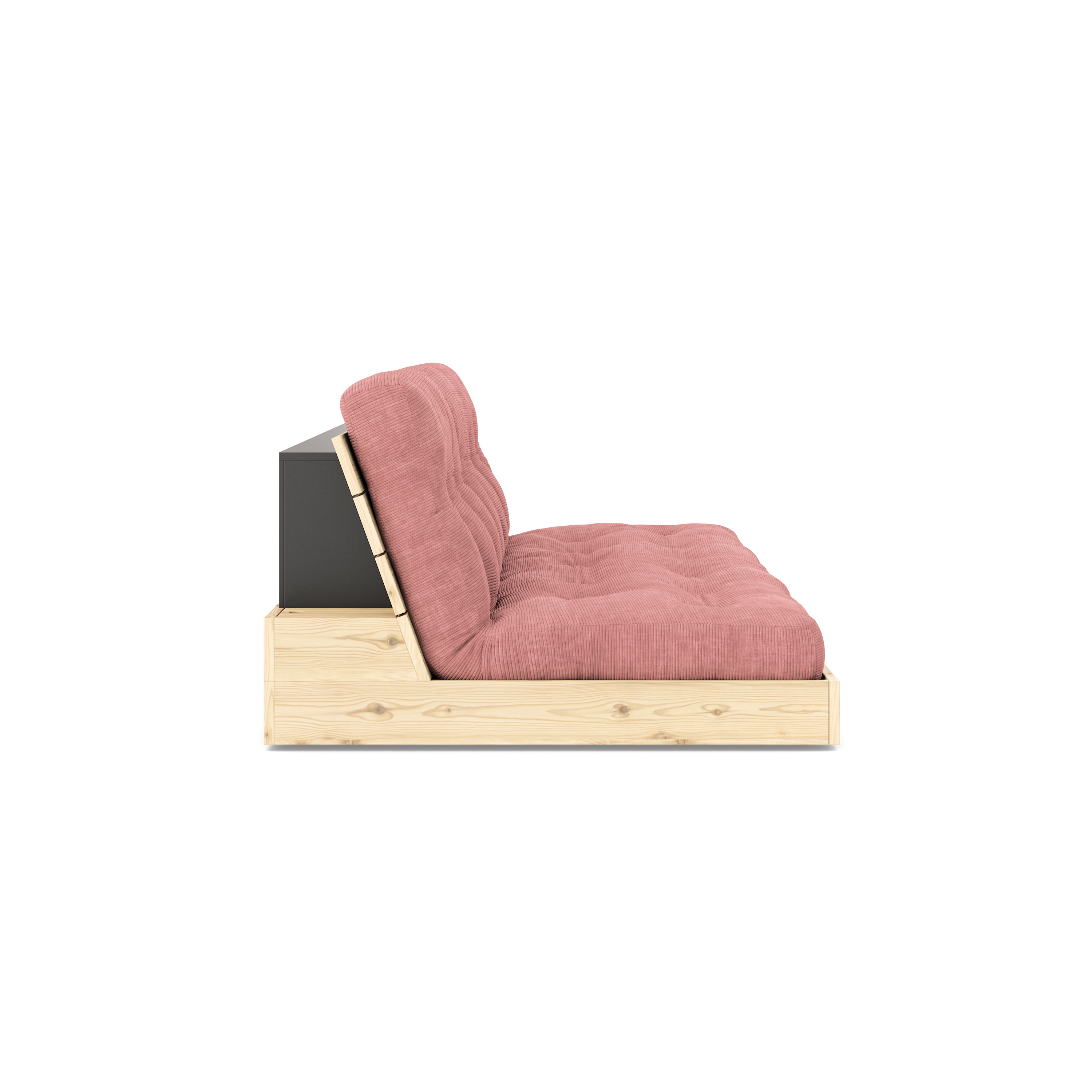 BASE CLEAR LACQUERED W. 5-LAYER MIXED MATTRESS SORBET PINK