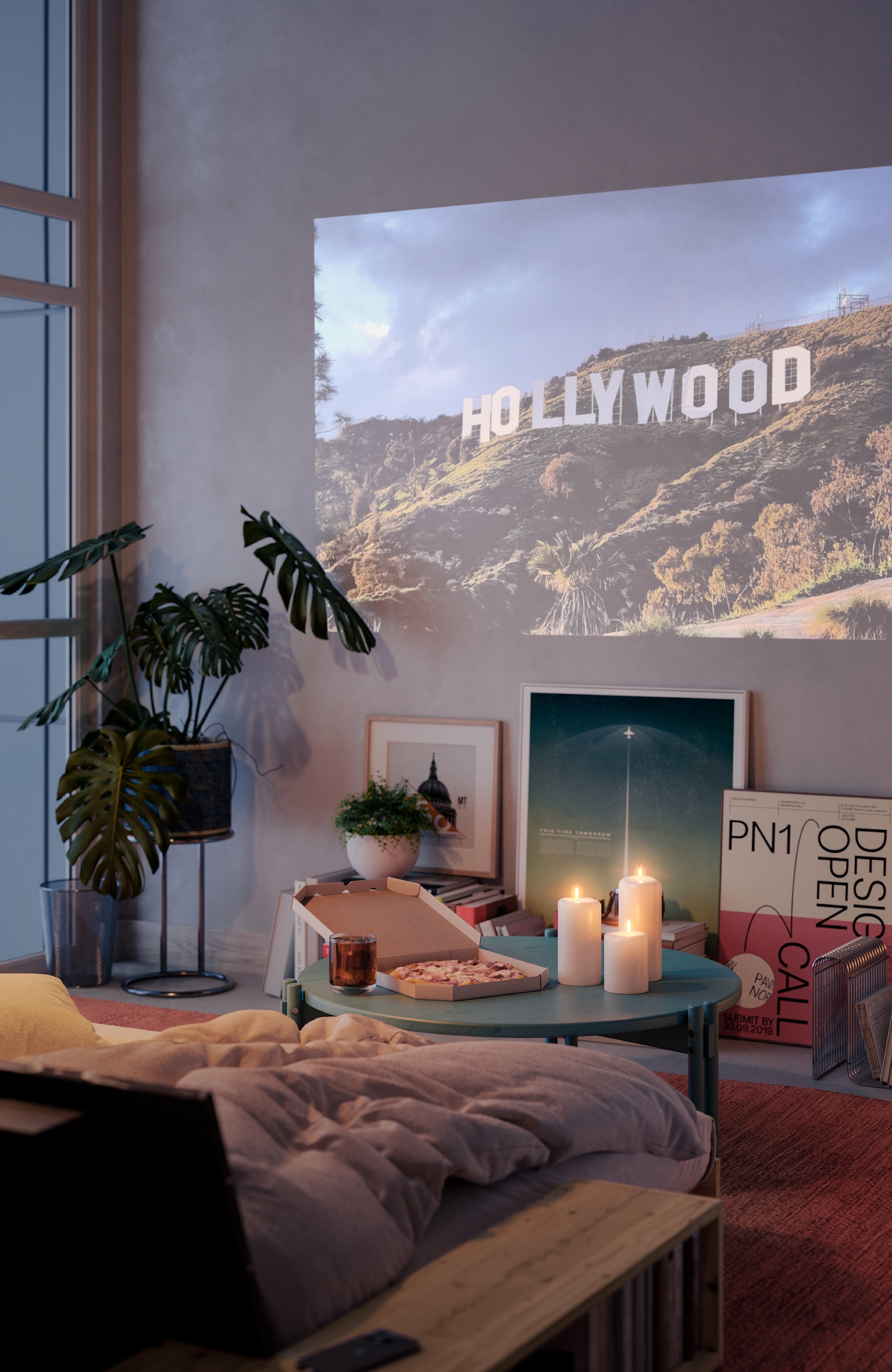 BASE BLACK NIGHT LACQUERED W. 5-LAYER MIXED MATTRESS CHARCOAL