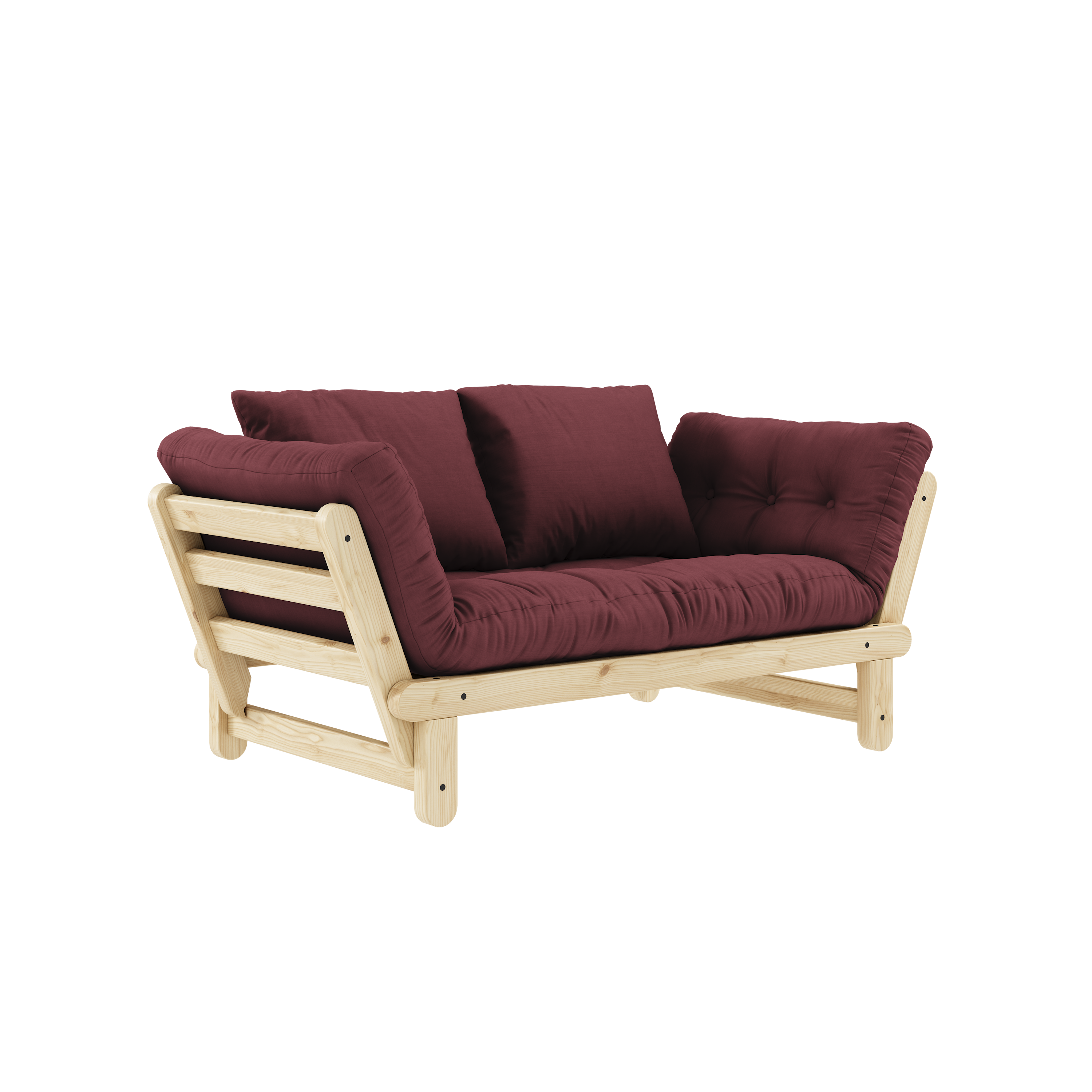 BEAT CLEAR LACQUERED W. BEAT MATTRESS SET BORDEAUX