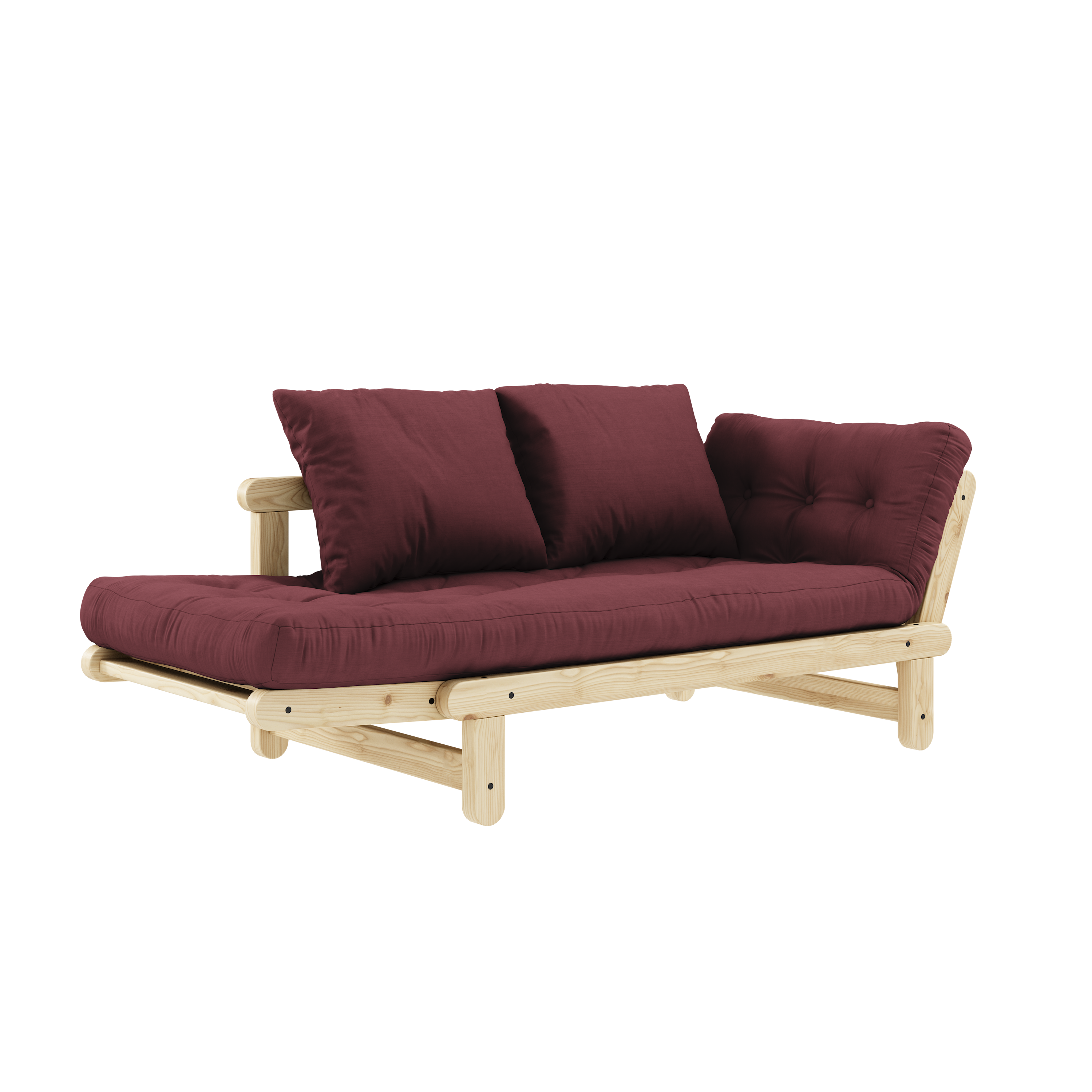 BEAT CLEAR LACQUERED W. BEAT MATTRESS SET BORDEAUX