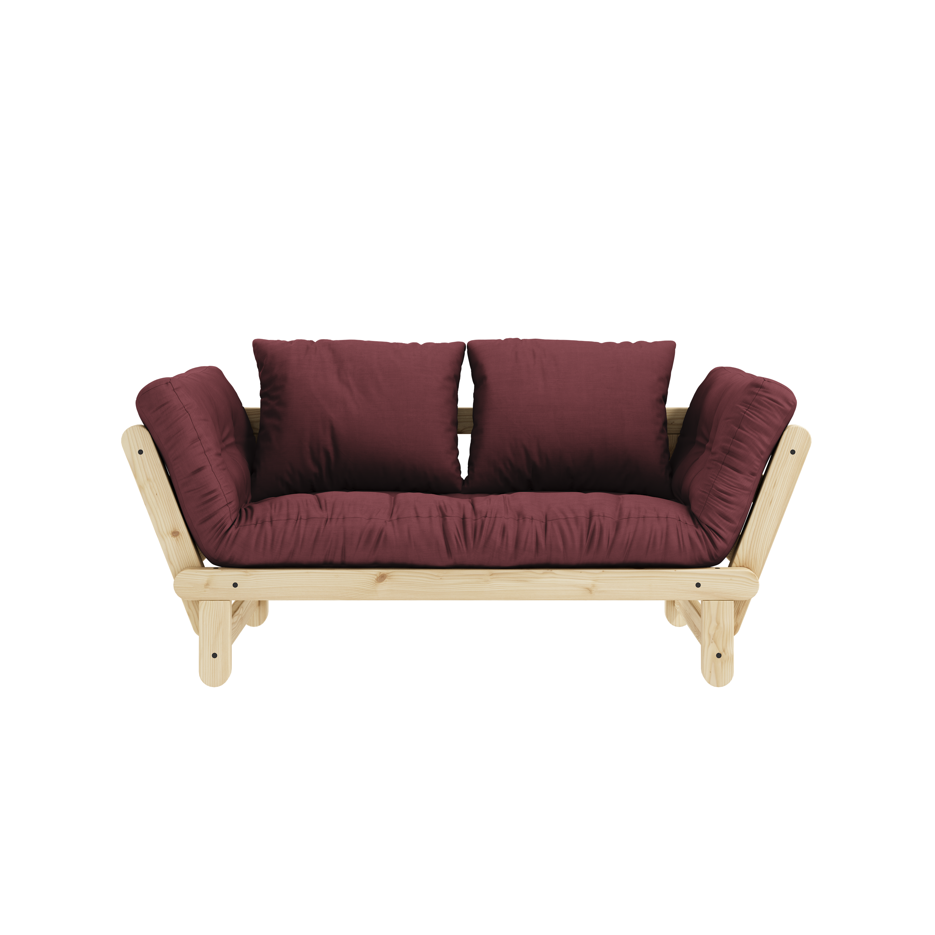 BEAT CLEAR LACQUERED W. BEAT MATTRESS SET BORDEAUX