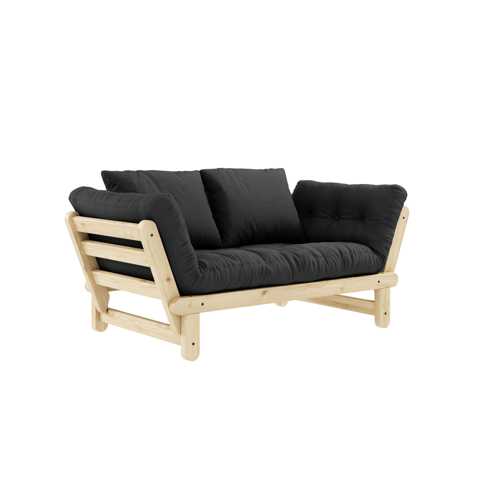 BEAT CLEAR LACQUERED W. BEAT MATTRESS SET DARK GREY