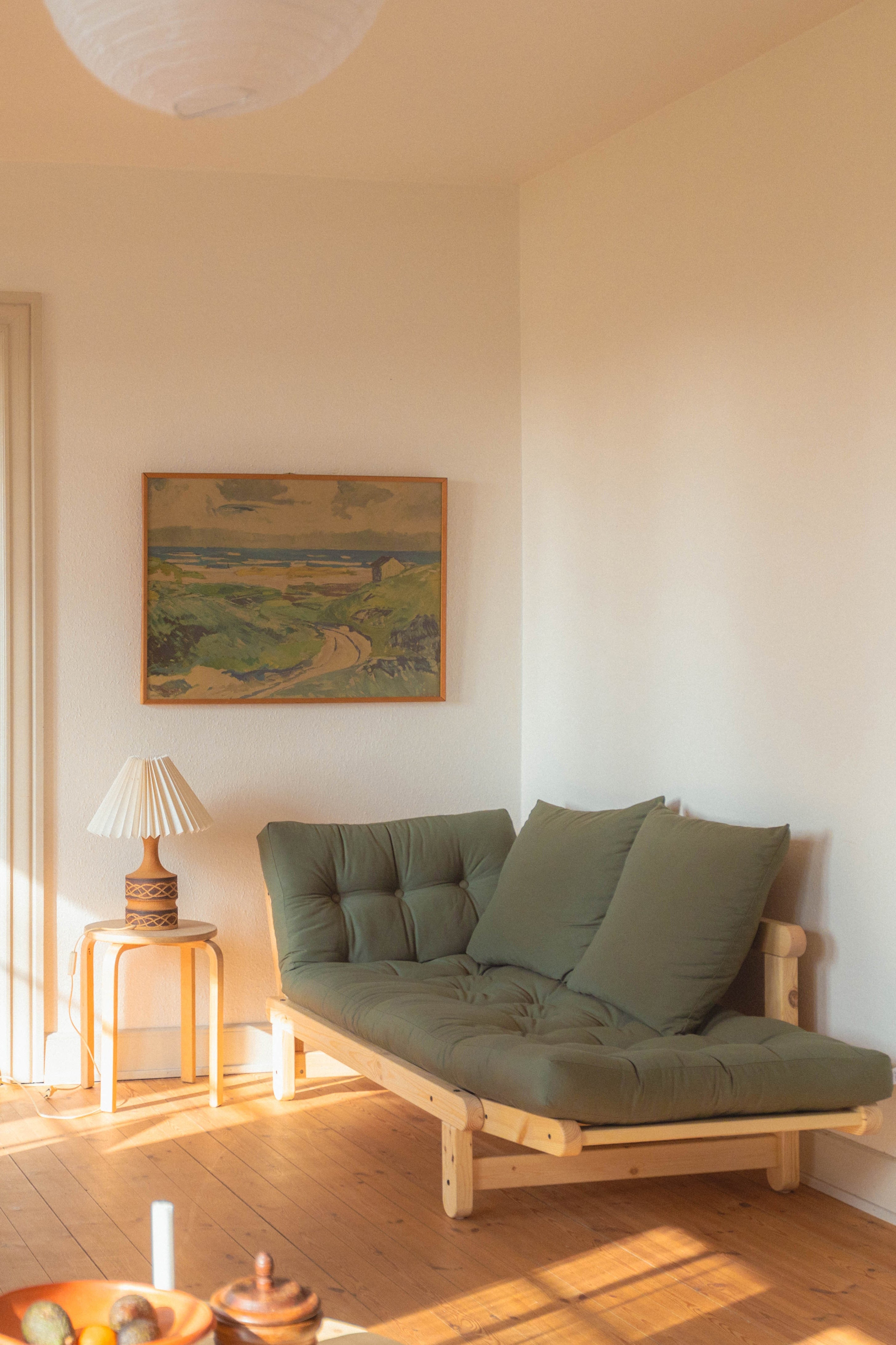 BEAT CLEAR LACQUERED W. BEAT MATTRESS SET CLAY BROWN