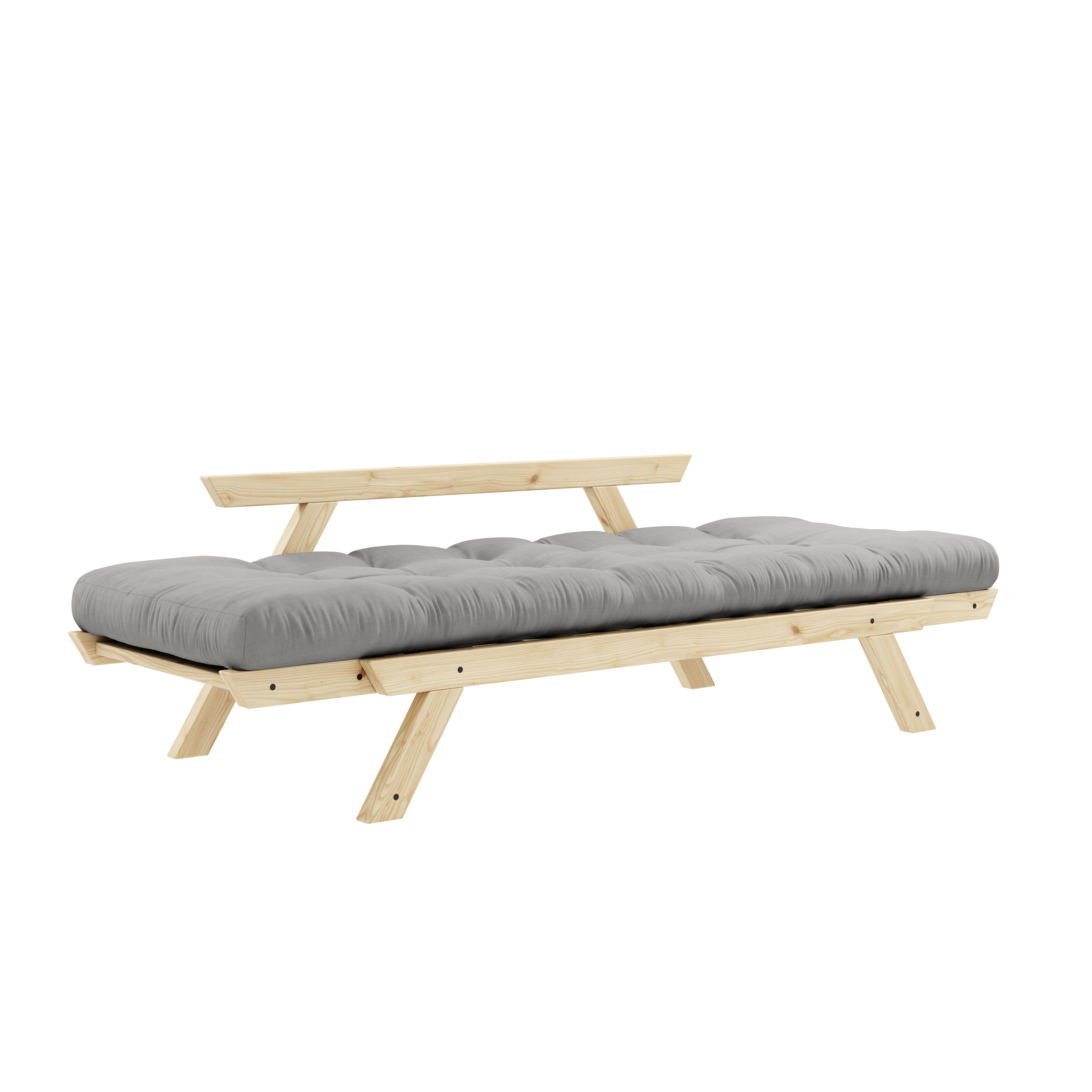 BEBOP CLEAR LACQUERED W. 4-LAYER MIXED MATTRESS GREY - US