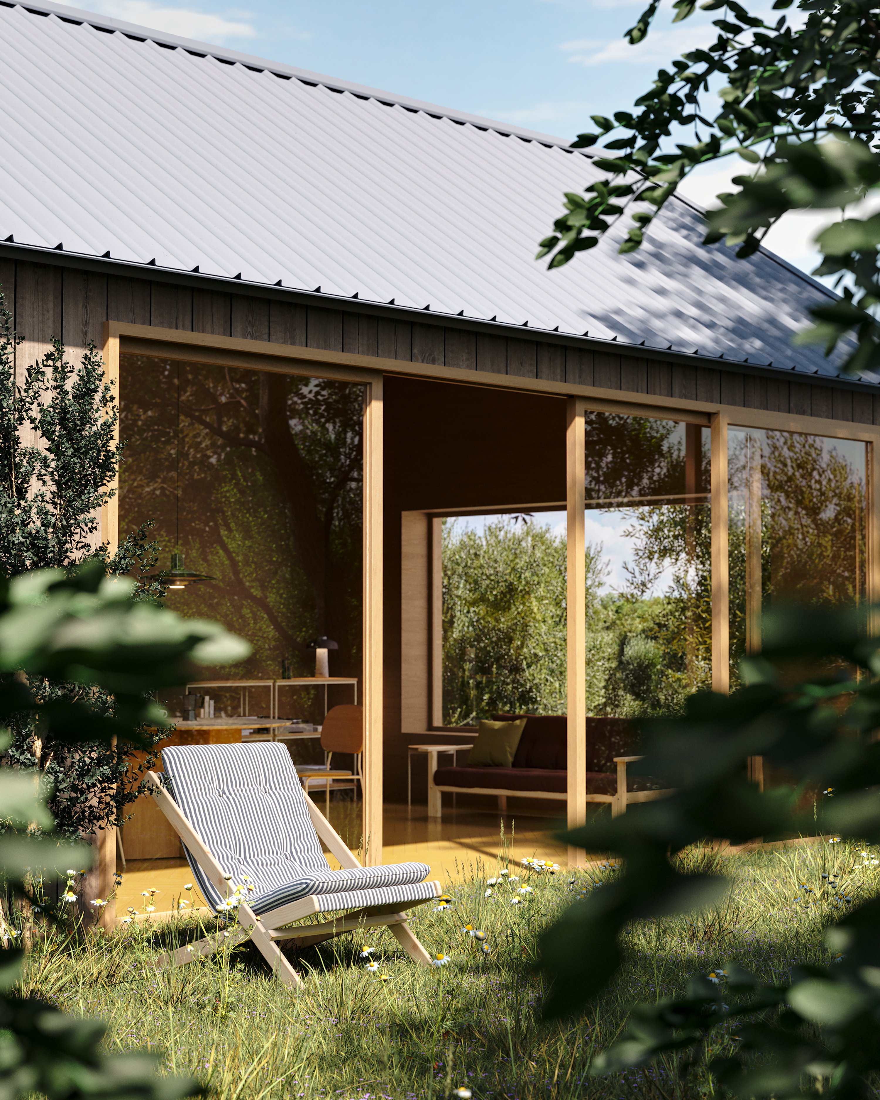 BOOGIE WHITE LACQUERED BEECH W. BOOGIE MATTRESS CLAY BROWN