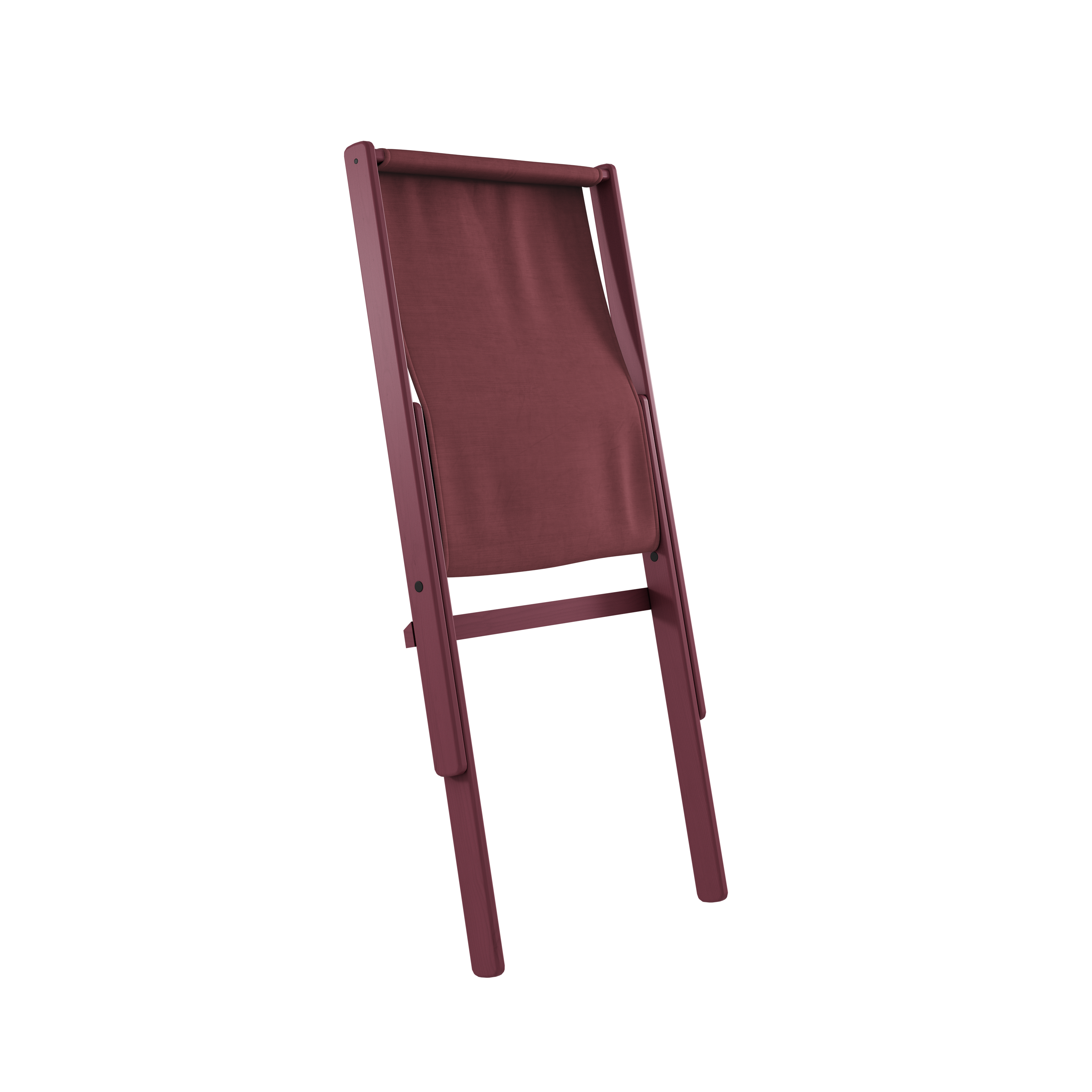 BOOGIE SIESTA RED LACQUERED BEECH W. BOOGIE MATTRESS BORDEAUX