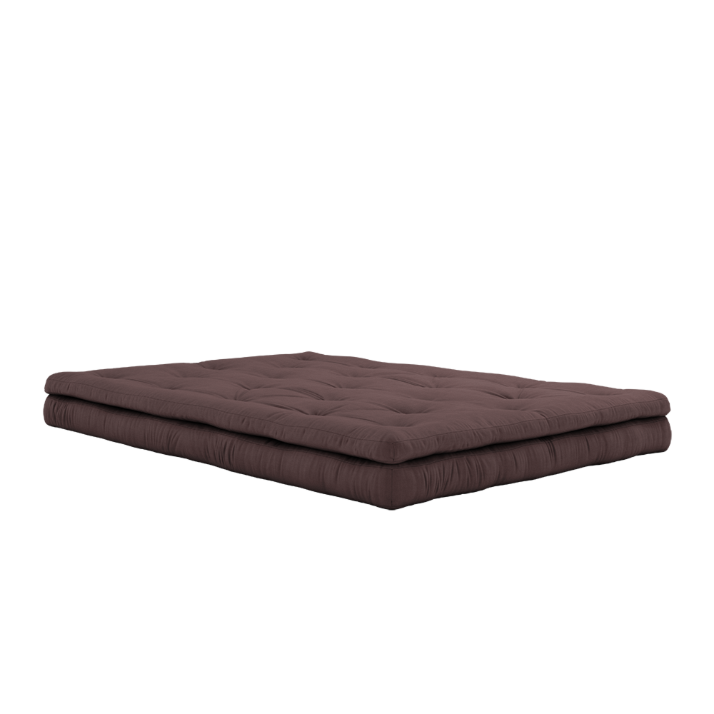 BUCKLE-UP SOFA BROWN W. 3 BROWN LEATHER BELTS