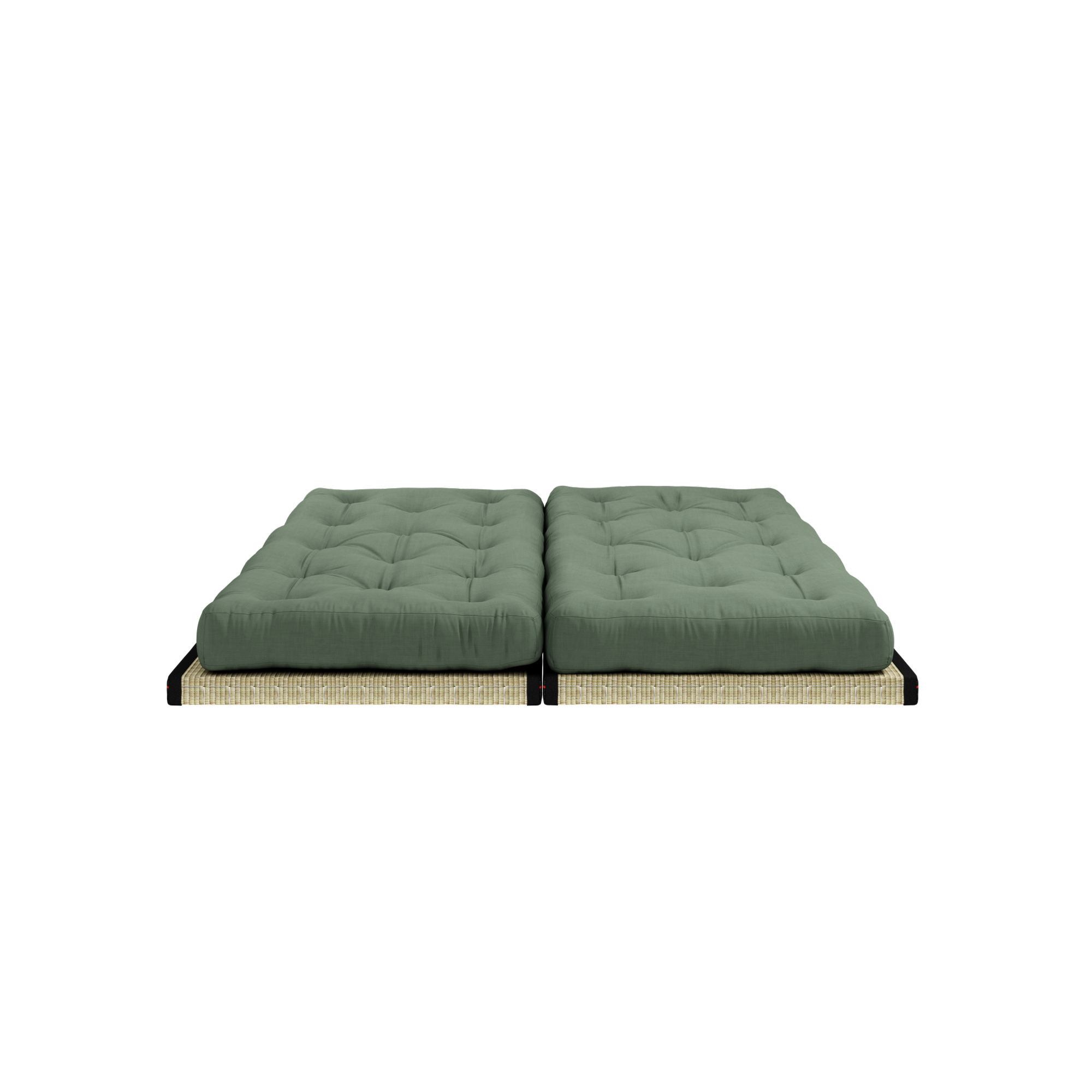 CHICO OLIVE GREEN W. 2 TATAMI 80 X 200 W. 2 CHICO MATTRESS SET OLIVE GREEN