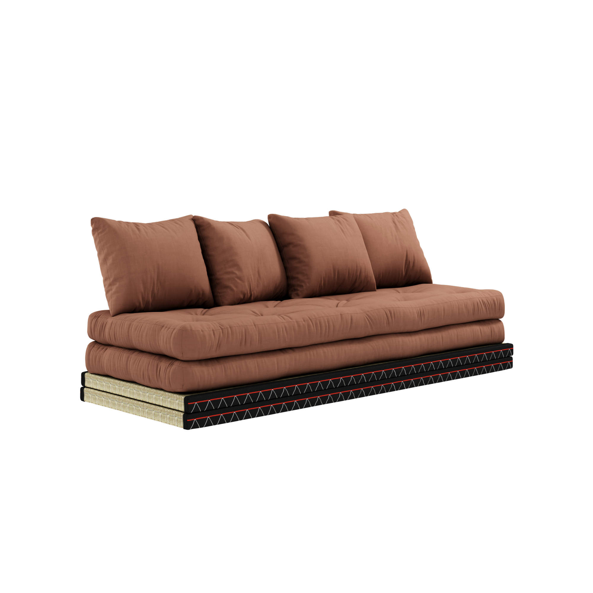 CHICO CLAY BROWN W. 2 TATAMI 80 X 200 W. 2 CHICO MATTRESS SET CLAY BROWN