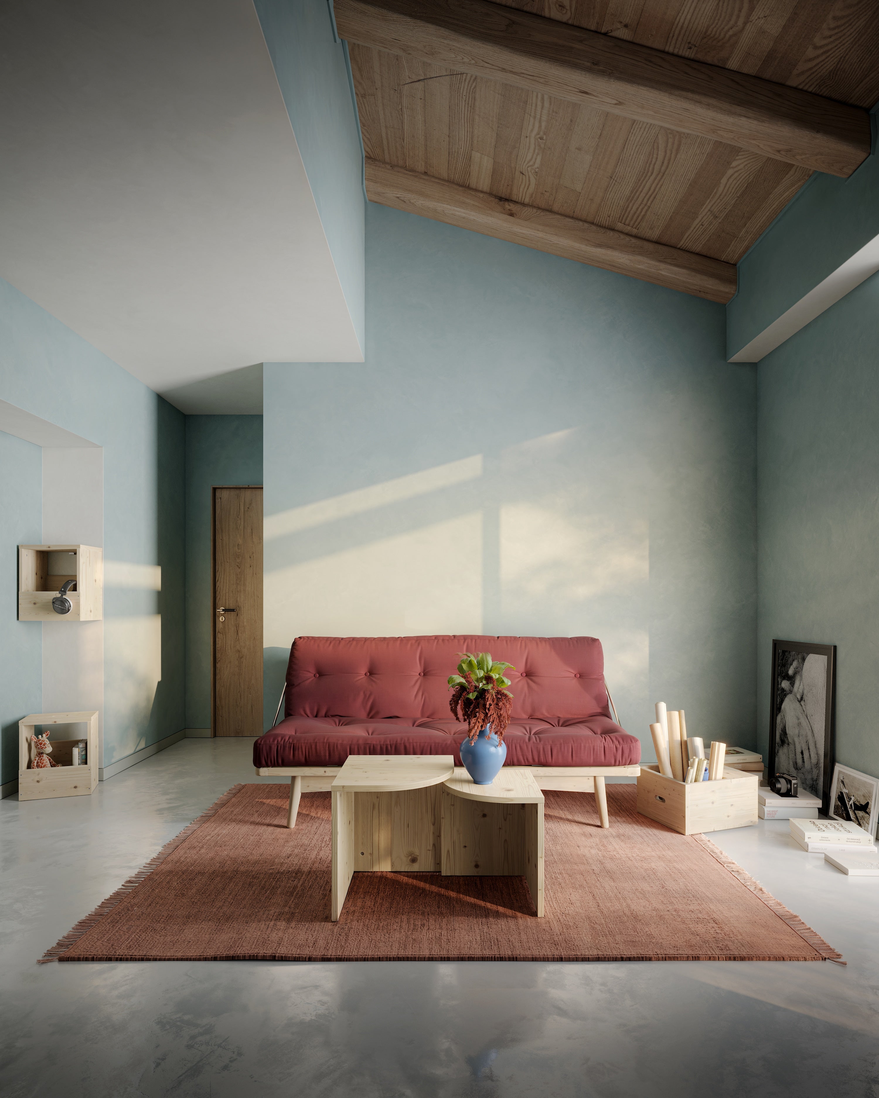 COMBINE SIDE TABLES SET CAROB BROWN