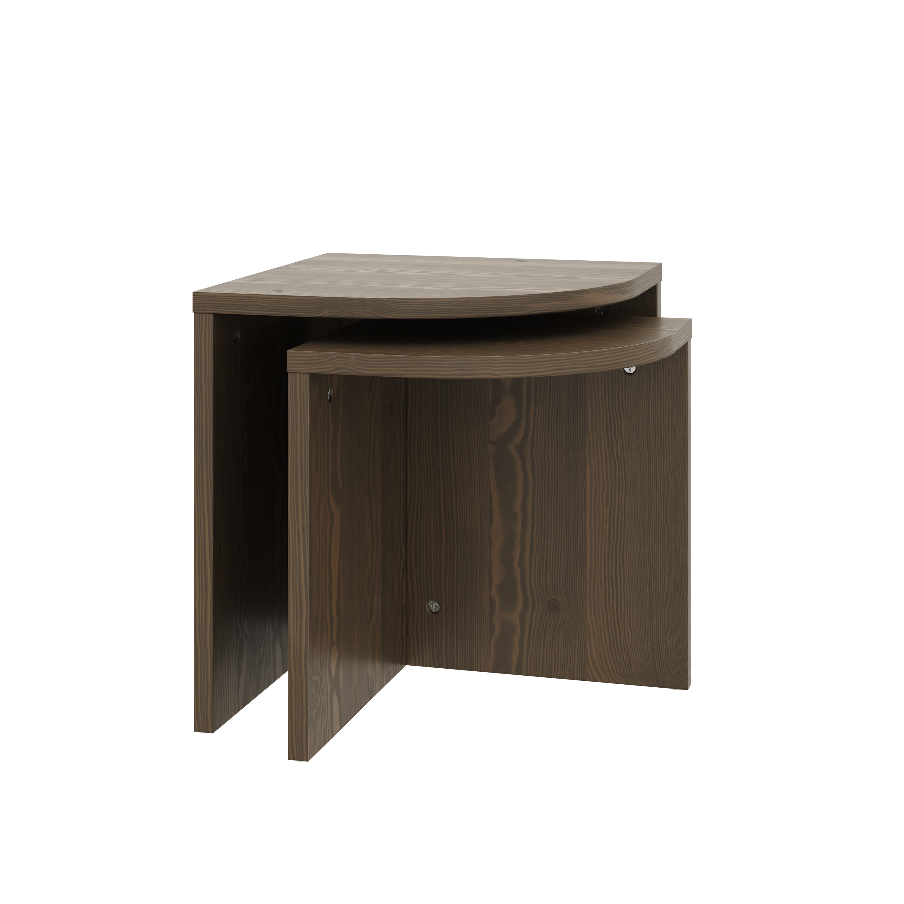 COMBINE SIDE TABLES SET CAROB BROWN