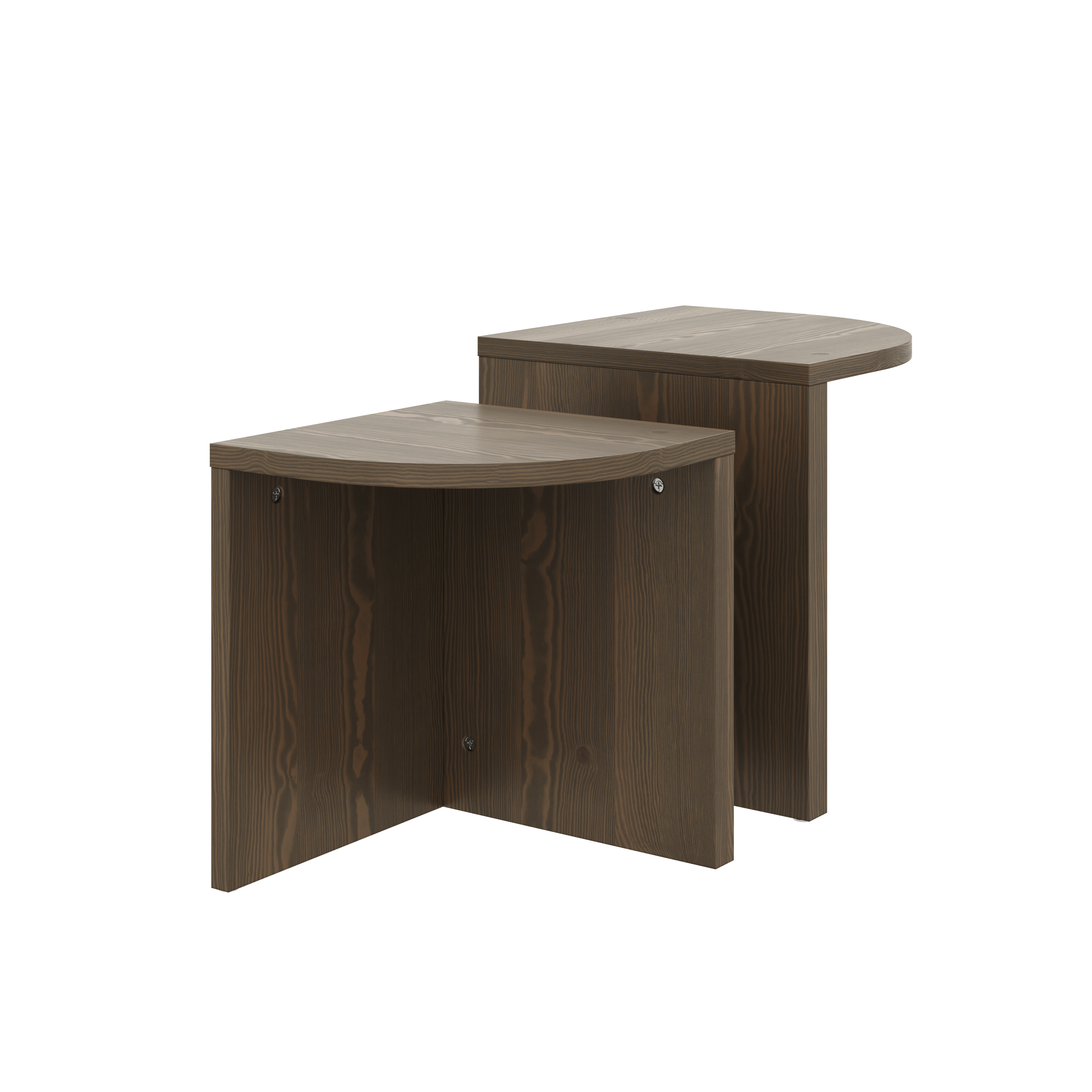 COMBINE SIDE TABLES SET CAROB BROWN