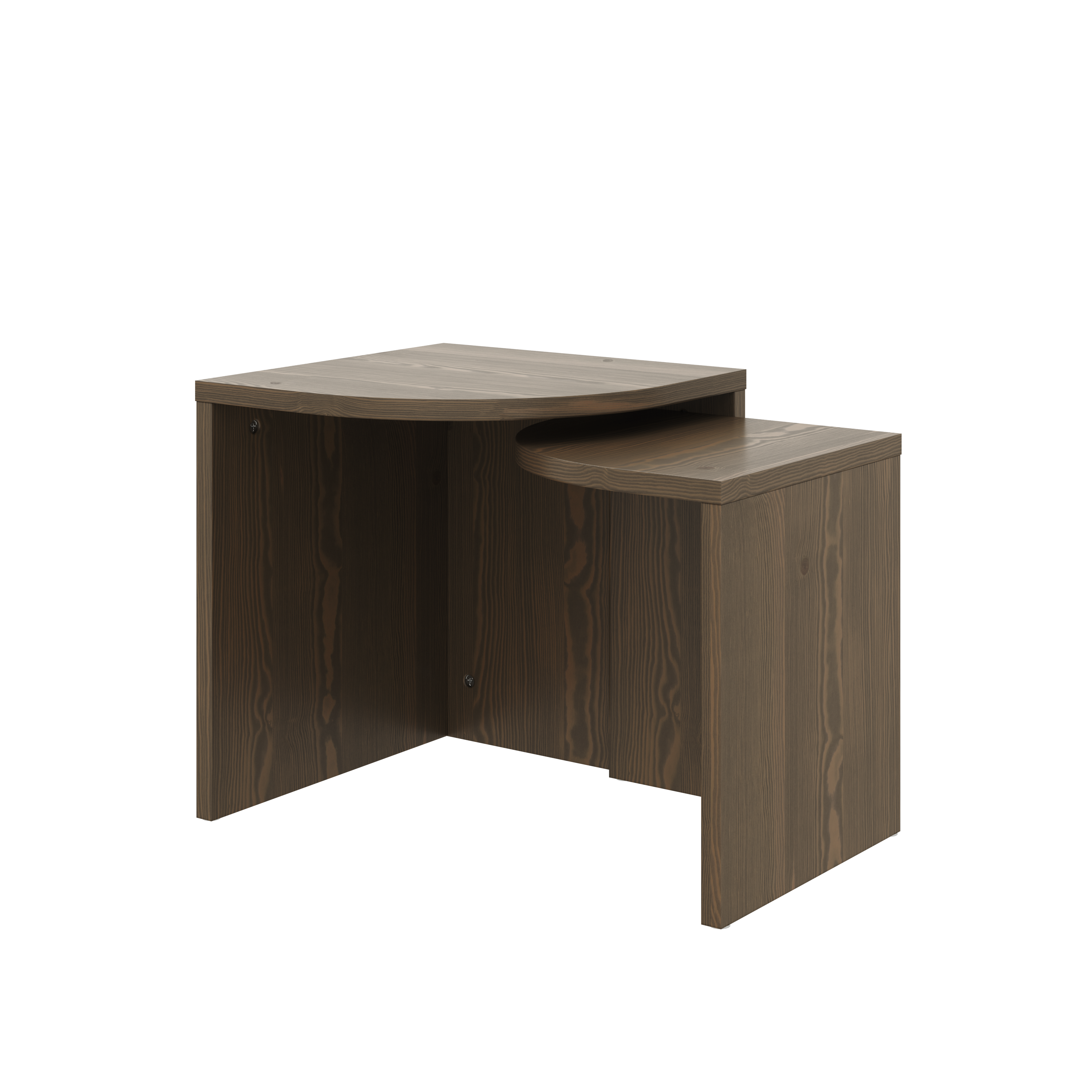COMBINE SIDE TABLES SET CAROB BROWN