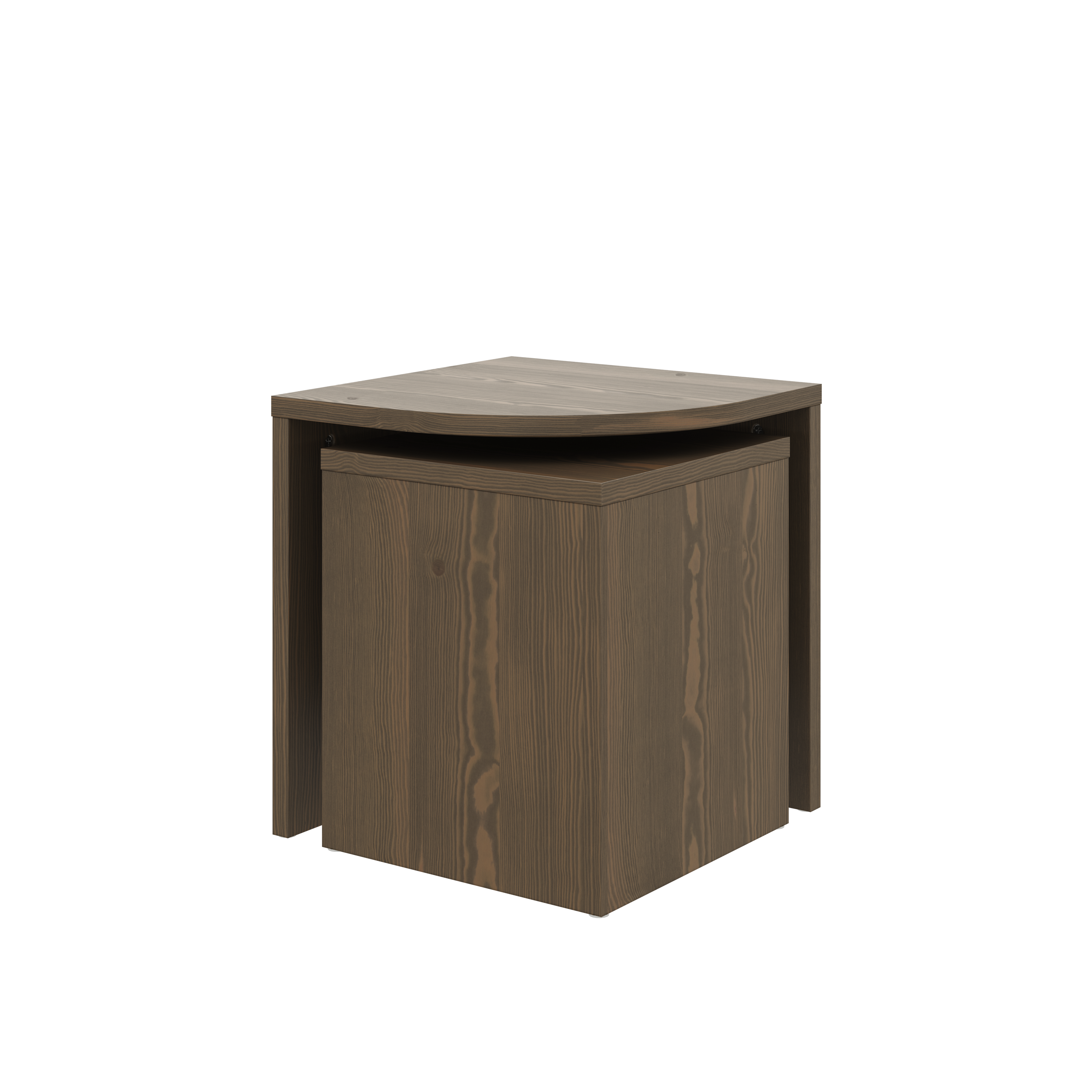 COMBINE SIDE TABLES SET CAROB BROWN