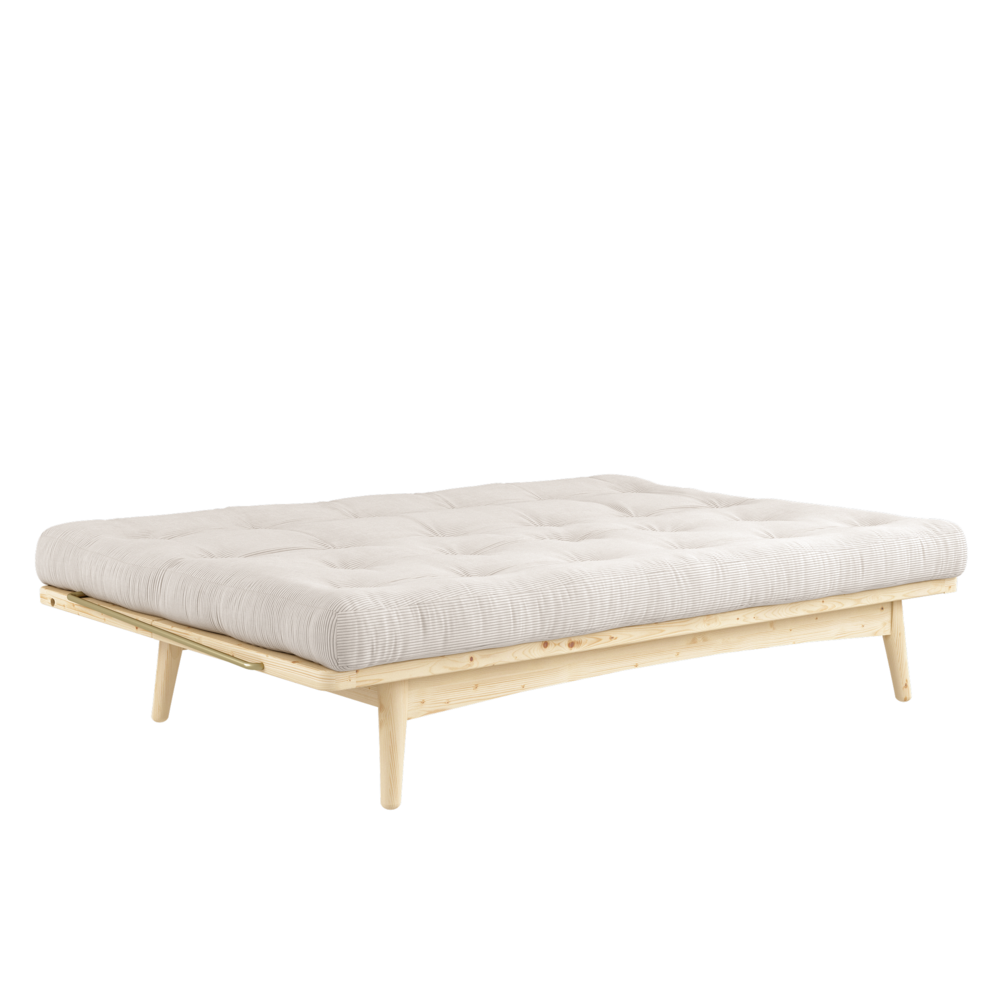 FOLK CLEAR LACQUERED W. 5-LAYER MIXED MATTRESS IVORY