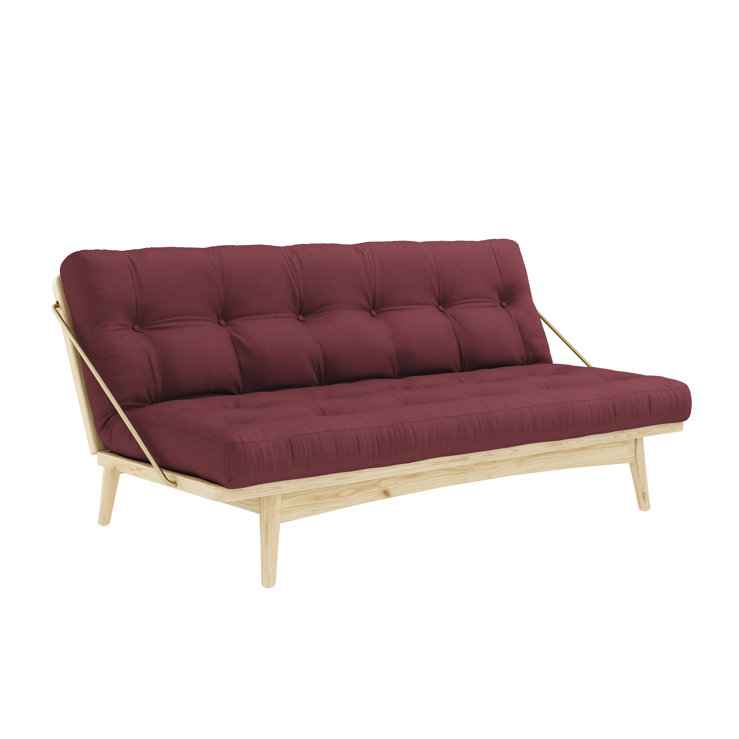 FOLK CLEAR LACQUERED W. 5-LAYER MIXED MATTRESS BORDEAUX