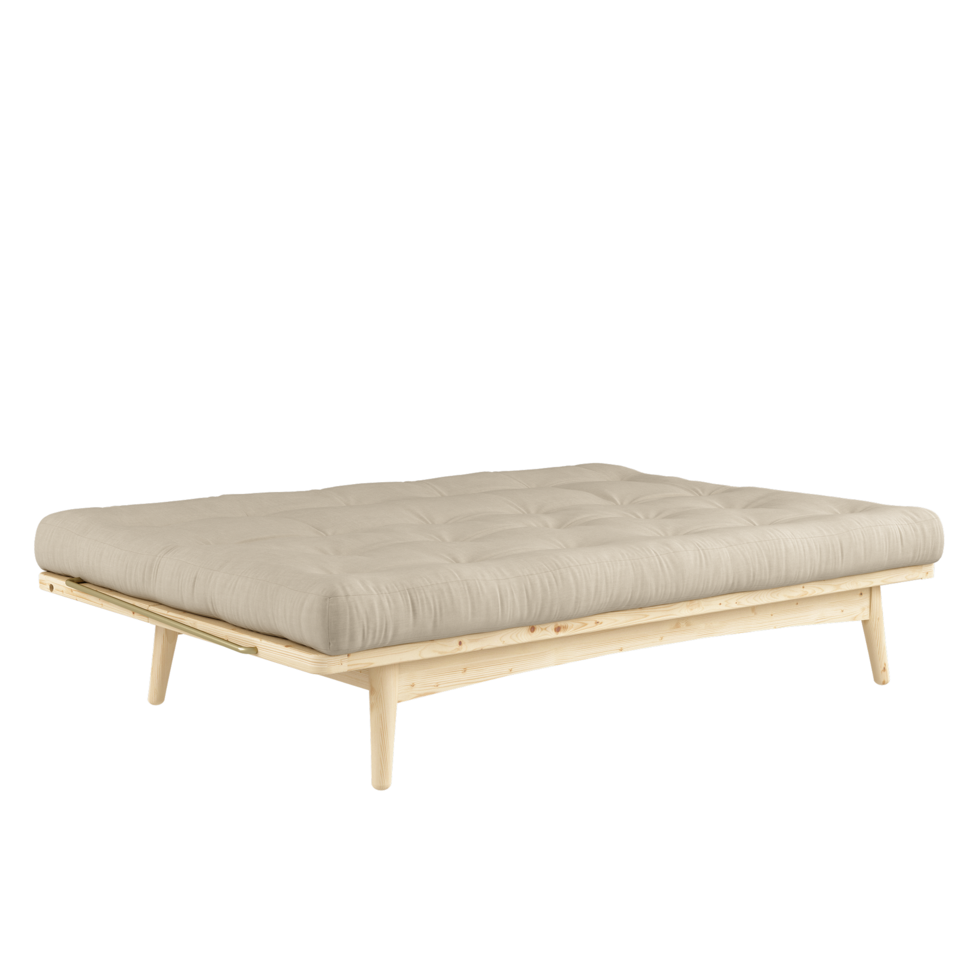 FOLK CLEAR LACQUERED W. 5-LAYER MIXED MATTRESS BEIGE