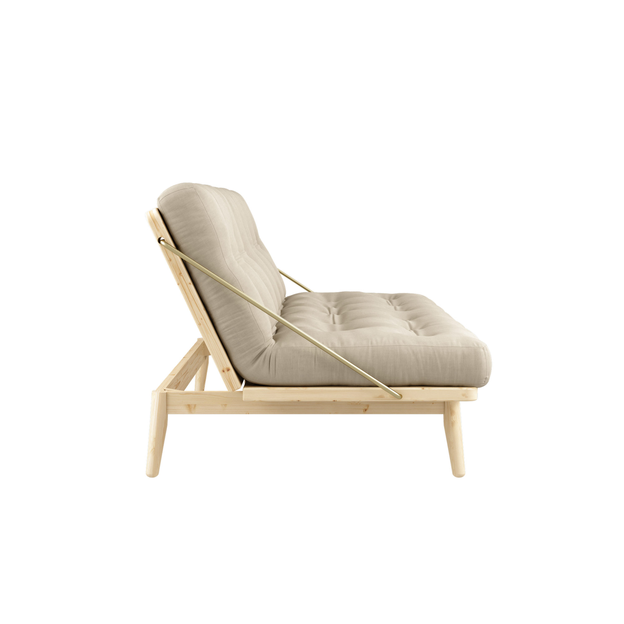 FOLK CLEAR LACQUERED W. 5-LAYER MIXED MATTRESS BEIGE