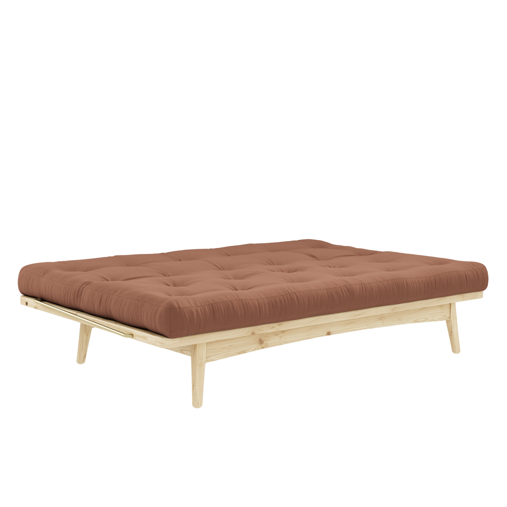 FOLK CLEAR LACQUERED W. 5-LAYER MIXED MATTRESS CLAY BROWN