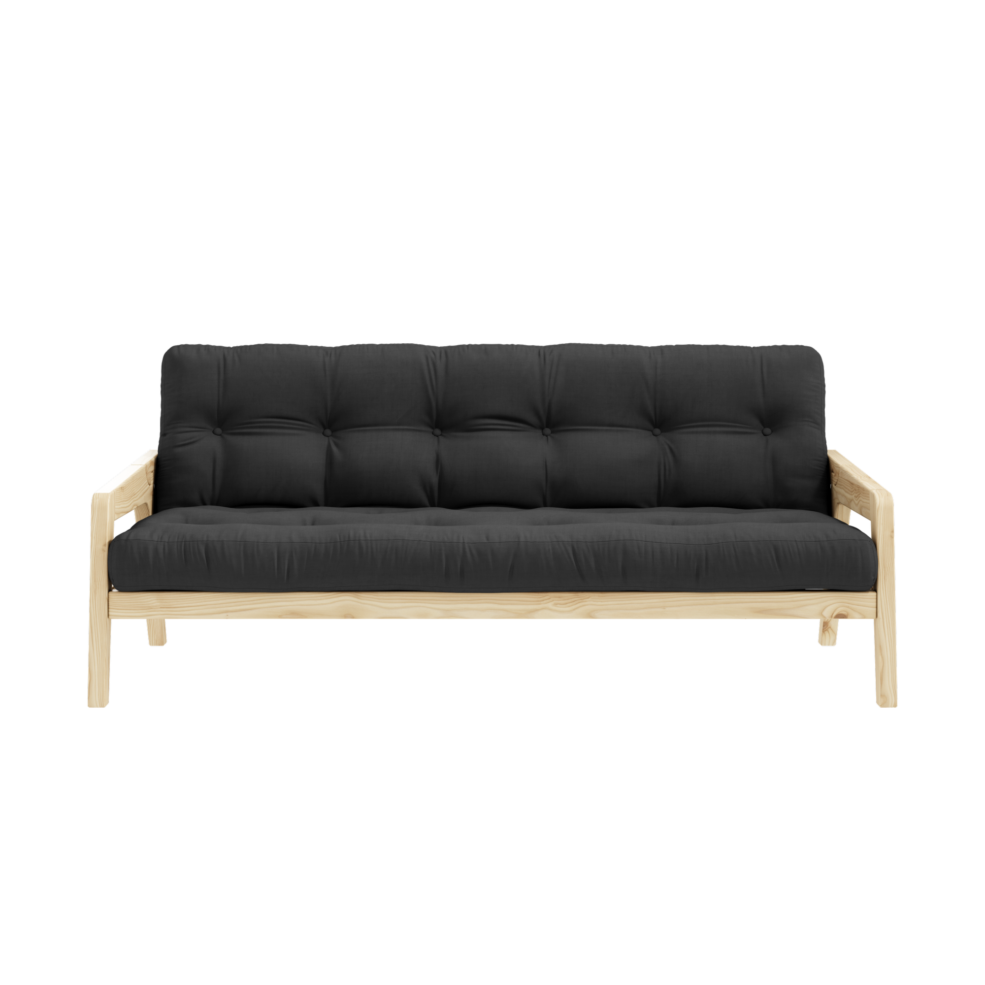 GRAB CLEAR LACQUERED W. 5-LAYER MIXED MATTRESS DARK GREY