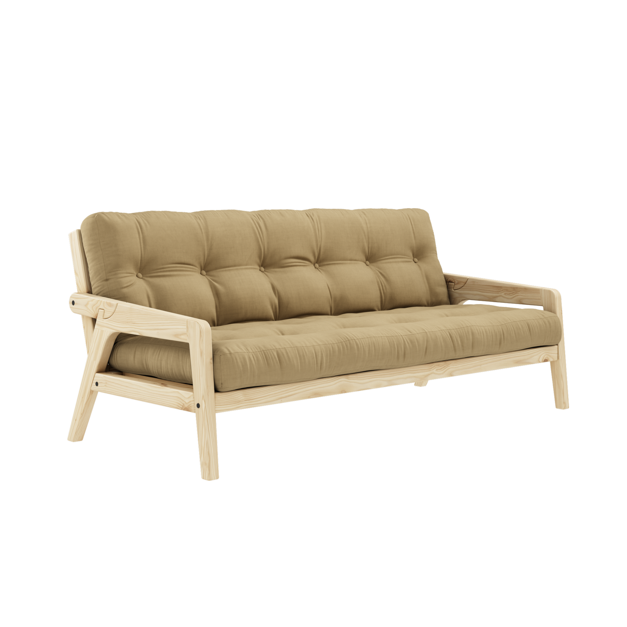 GRAB CLEAR LACQUERED W. 5-LAYER MIXED MATTRESS WHEAT BEIGE