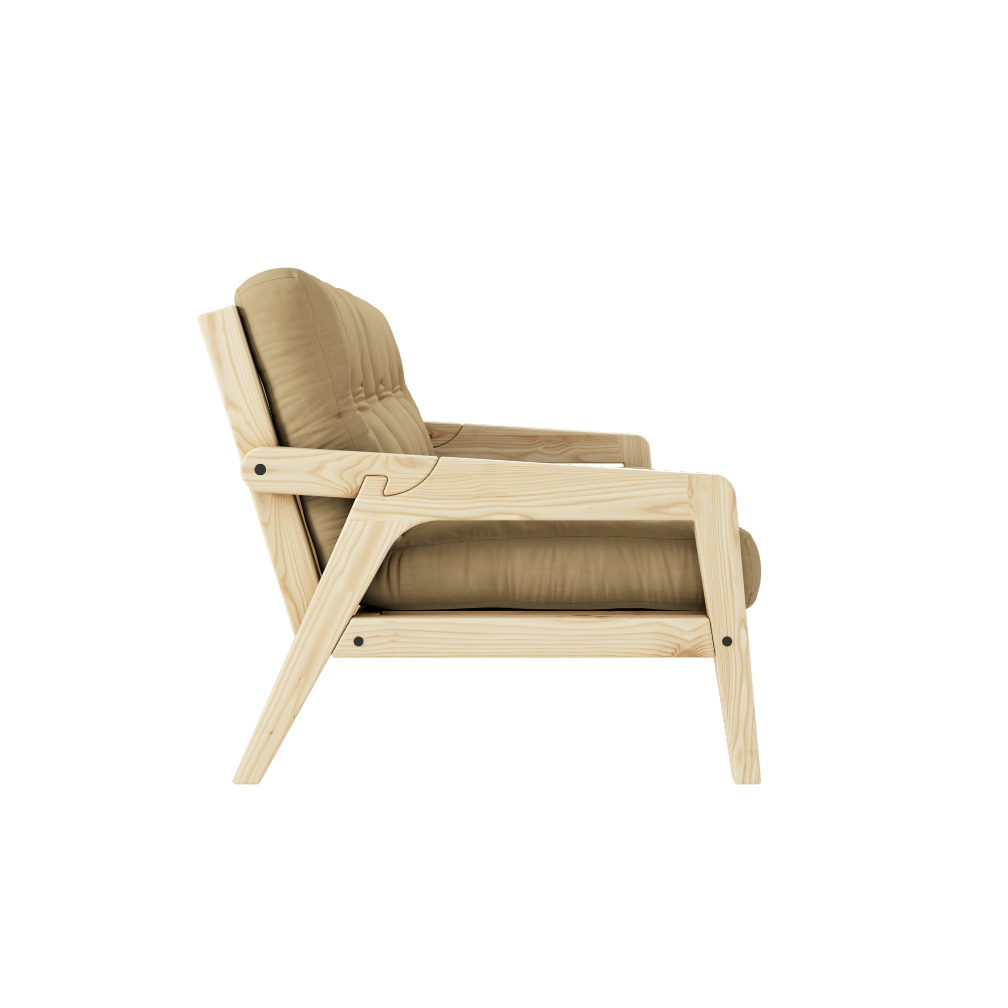 GRAB CLEAR LACQUERED W. 5-LAYER MIXED MATTRESS WHEAT BEIGE