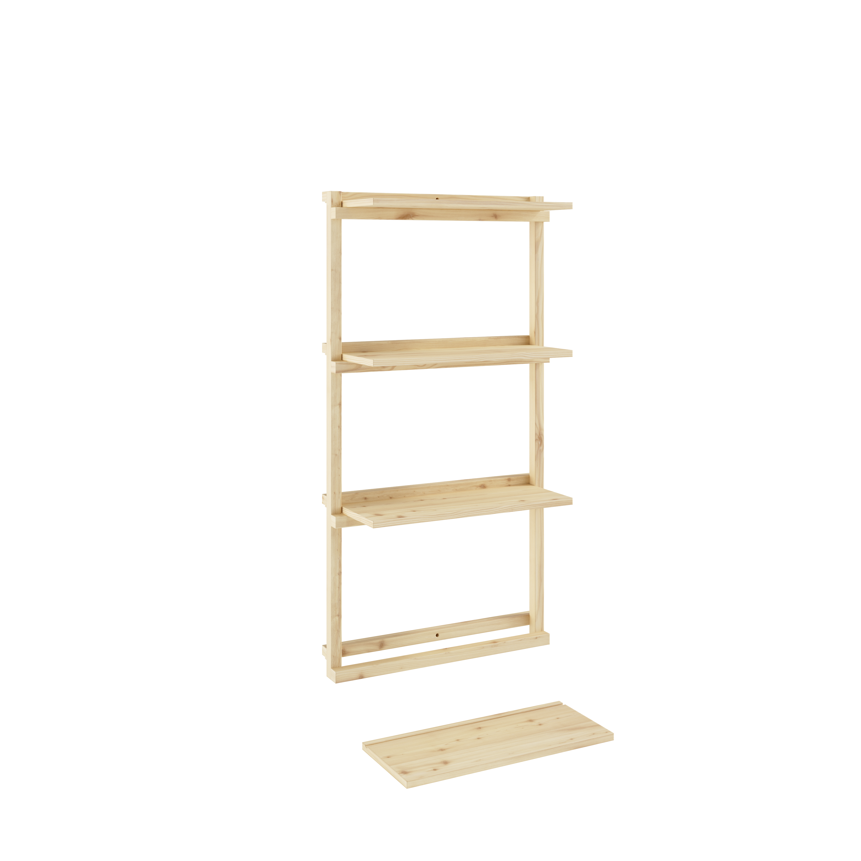 GROOVE SHELVING NARROW RAW