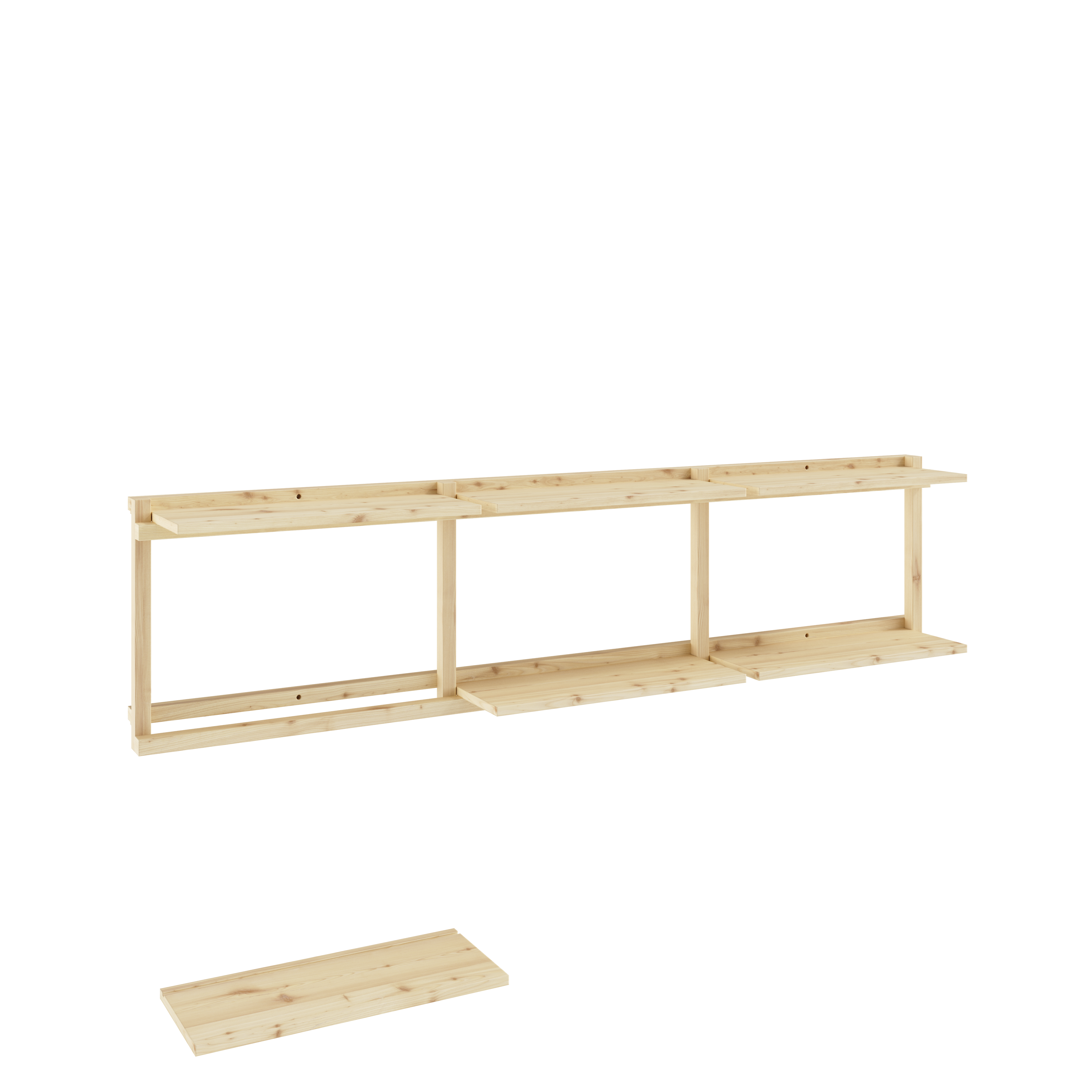 GROOVE SHELVING WIDE RAW
