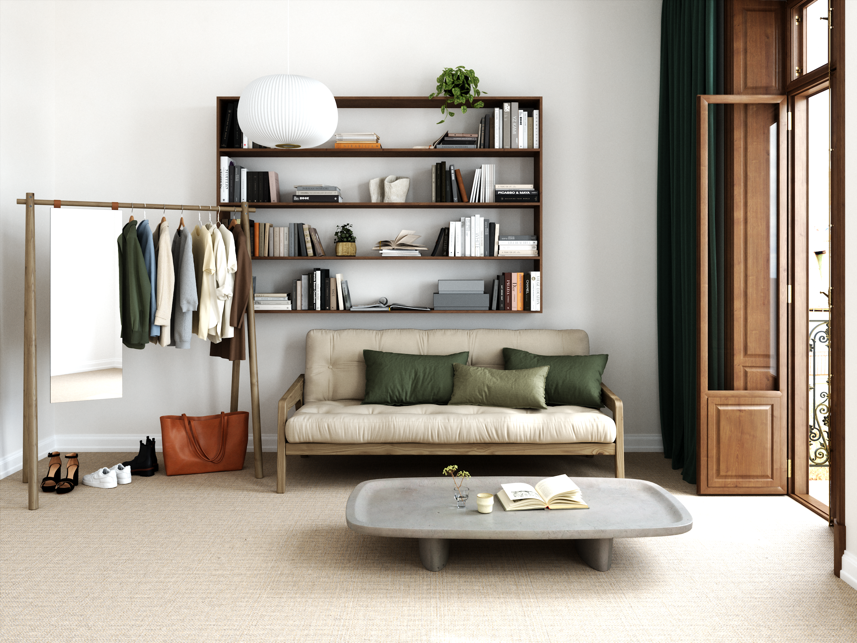 HONGI CAROB BROWN LACQUERED 150 W. 1 MIRROR