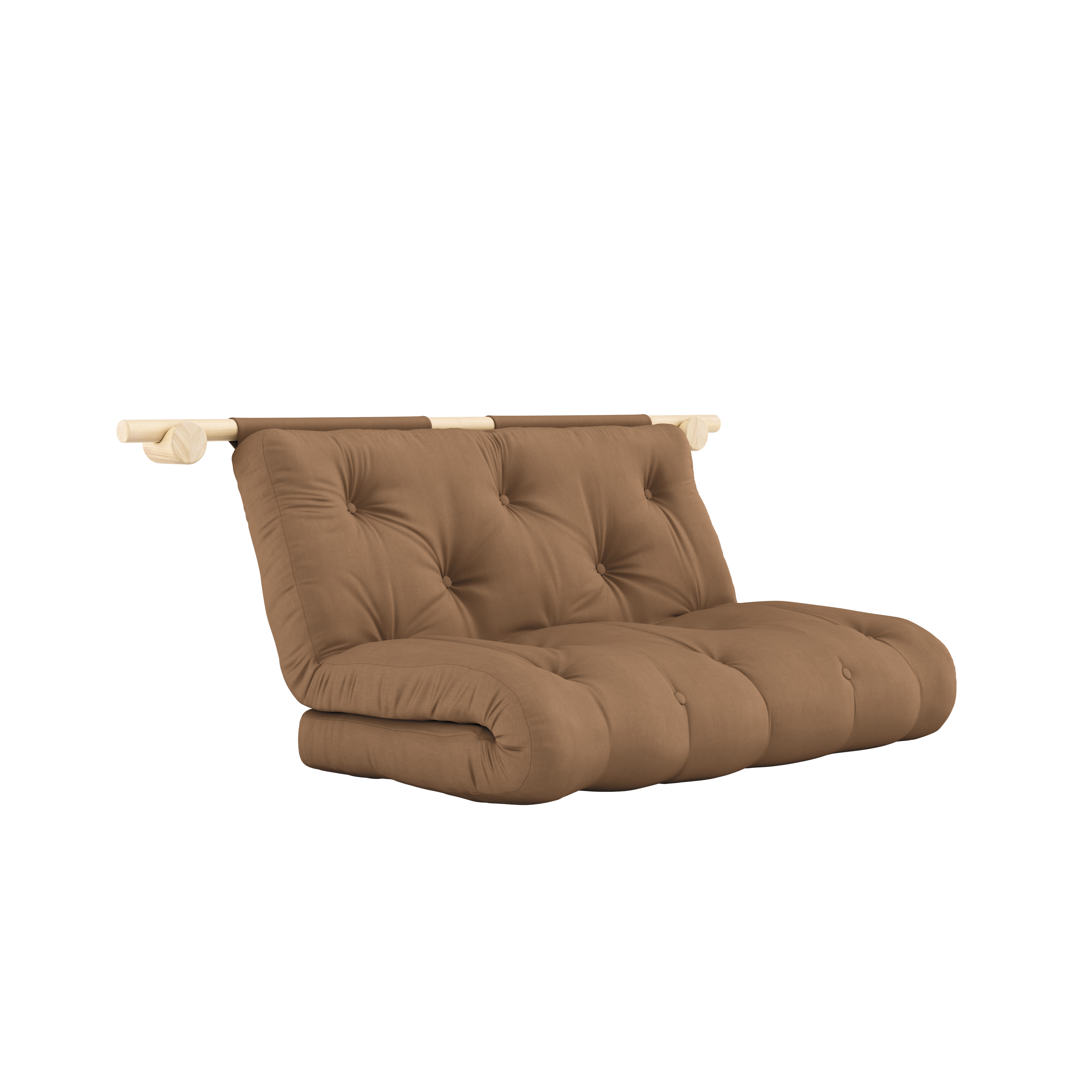 HOOKED RAW 135 x 200 W. BRAVO MATTRESS MOCCA