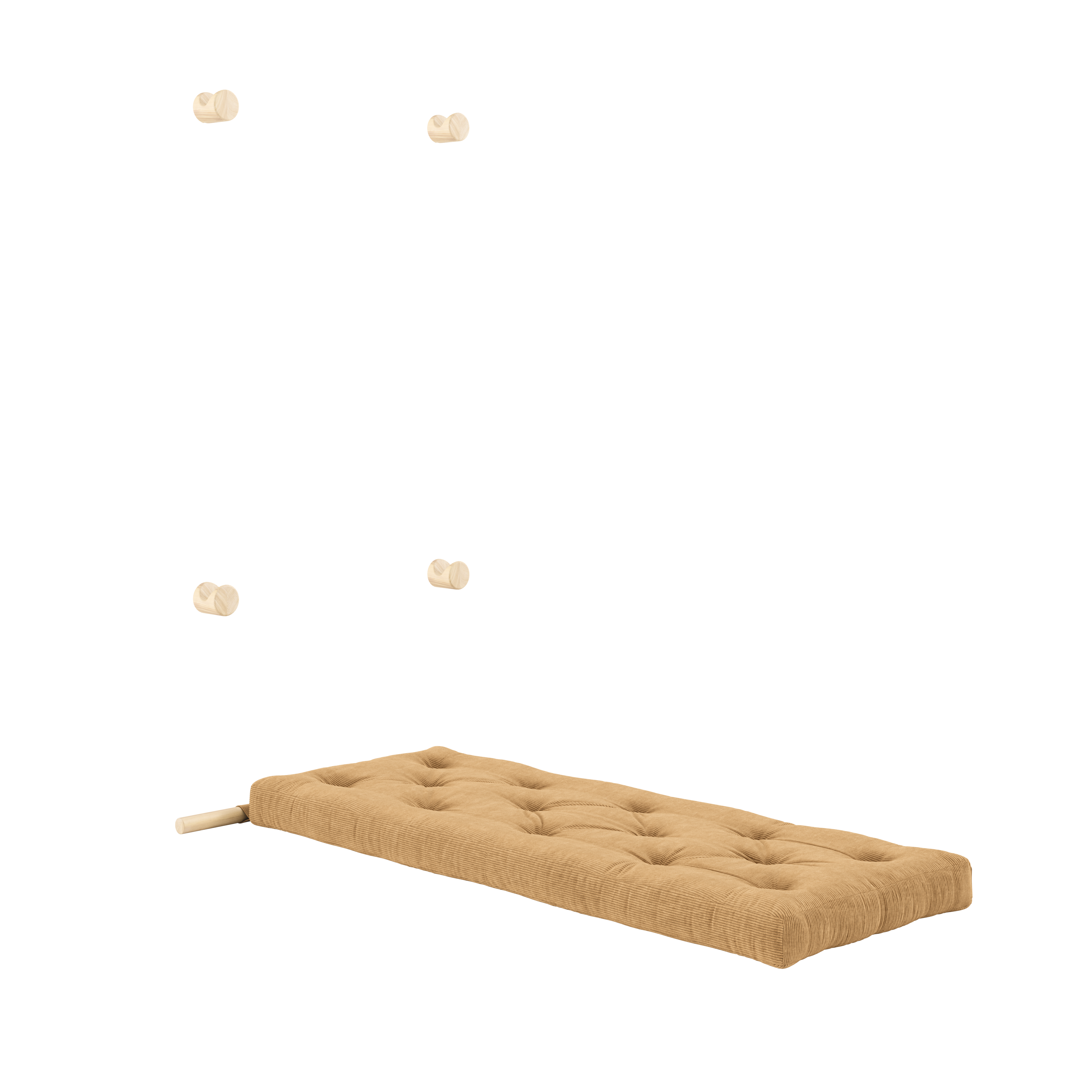 HOOKED RAW 75 x 200 W. BRAVO MATTRESS FUDGE BROWN