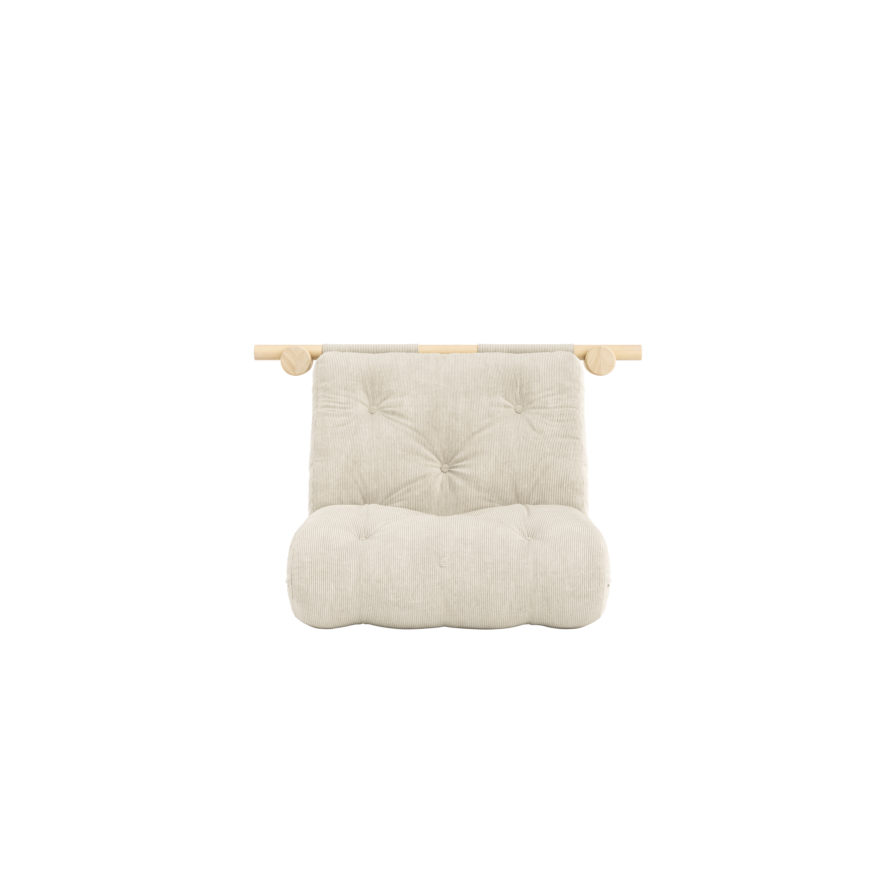 HOOKED RAW 75 X 200 W. BRAVO MATTRESS IVORY