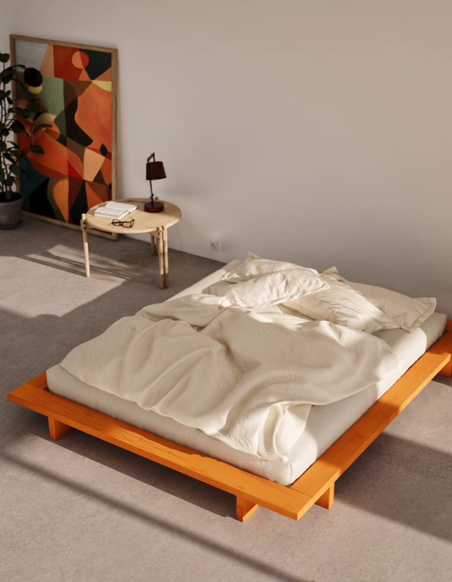JAPAN BED SOLAR ORANGE 140X200