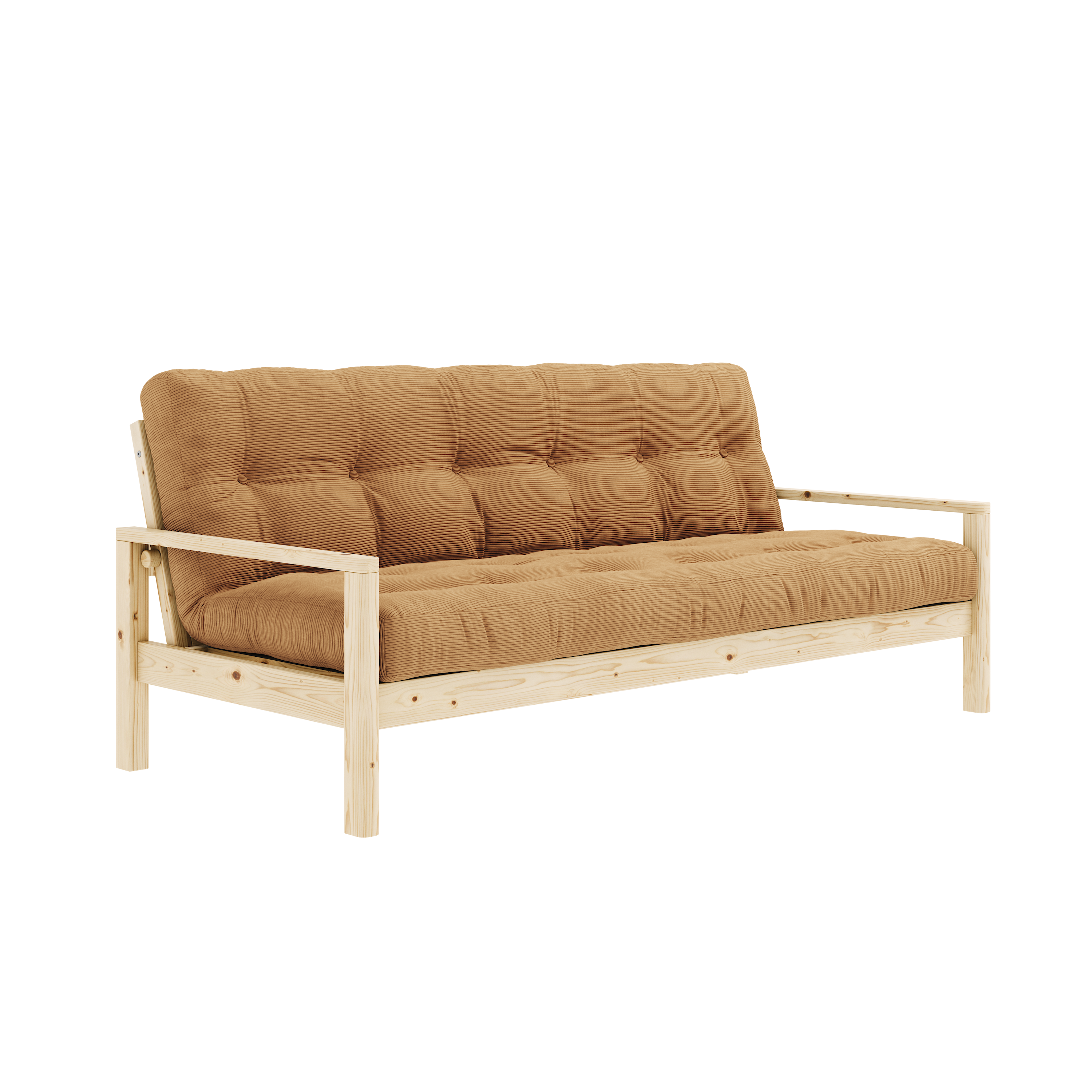 KNOB CLEAR LACQUERED W. 5-LAYER MIXED MATTRESS FUDGE BROWN