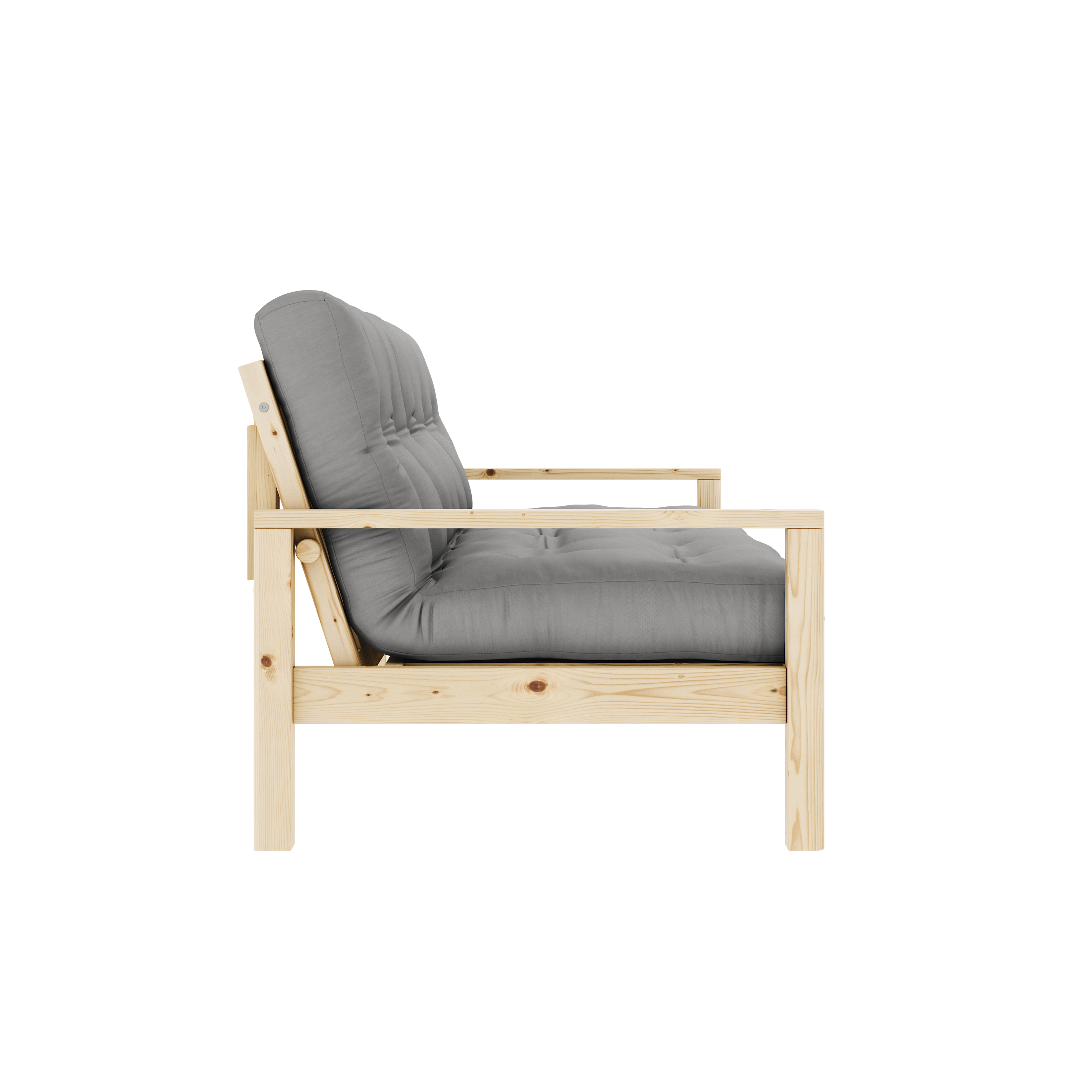 KNOB CLEAR LACQUERED W. 5-LAYER MIXED MATTRESS GREY