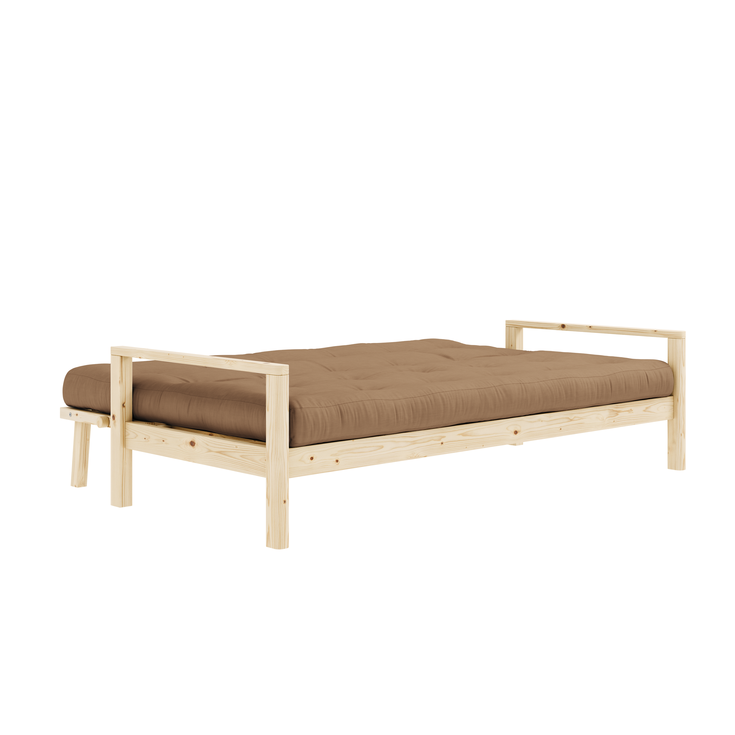 KNOB CLEAR LACQUERED W. 5-LAYER MIXED MATTRESS MOCCA