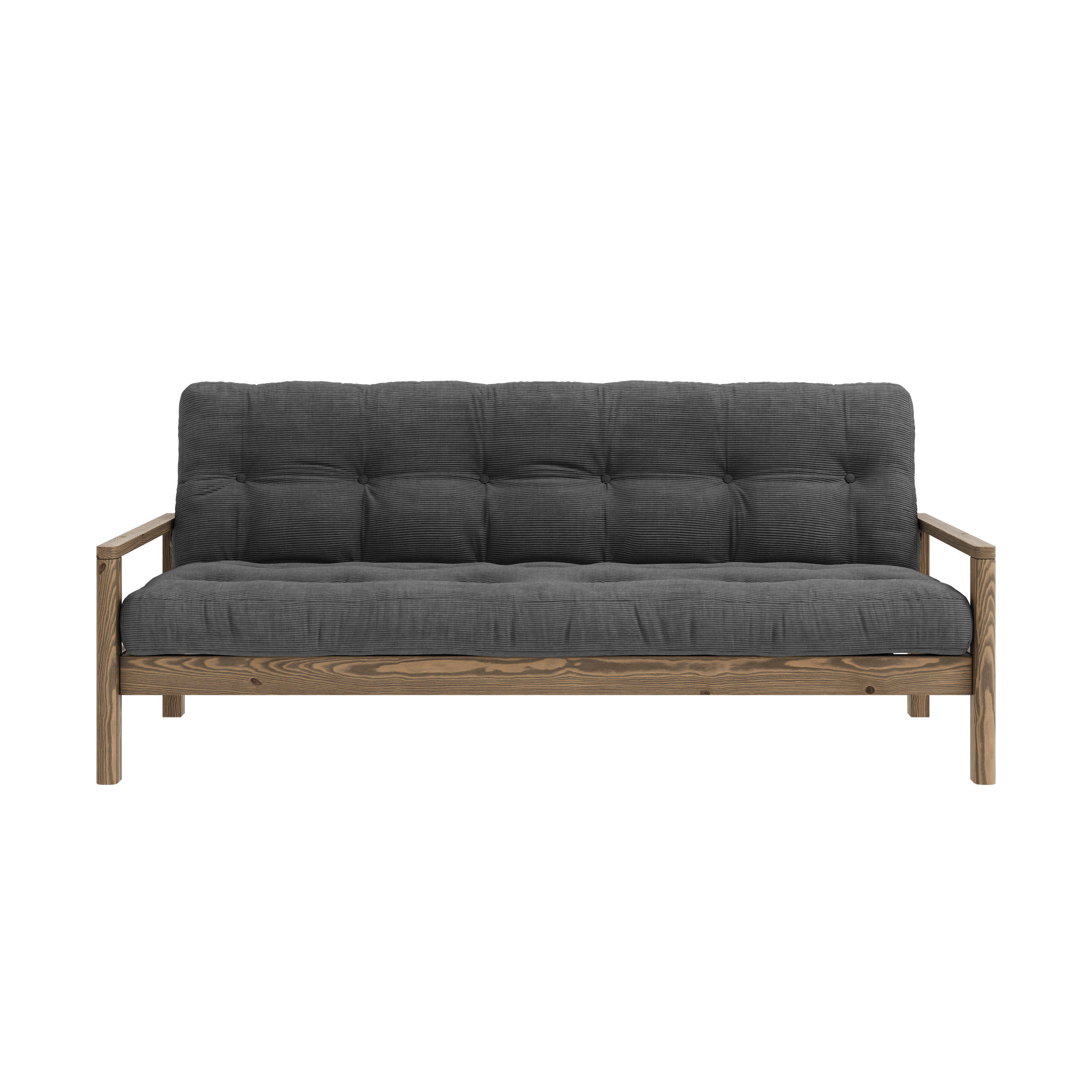 KNOB CAROB BROWN W. 5-LAYER MIXED MATTRESS CHARCOAL