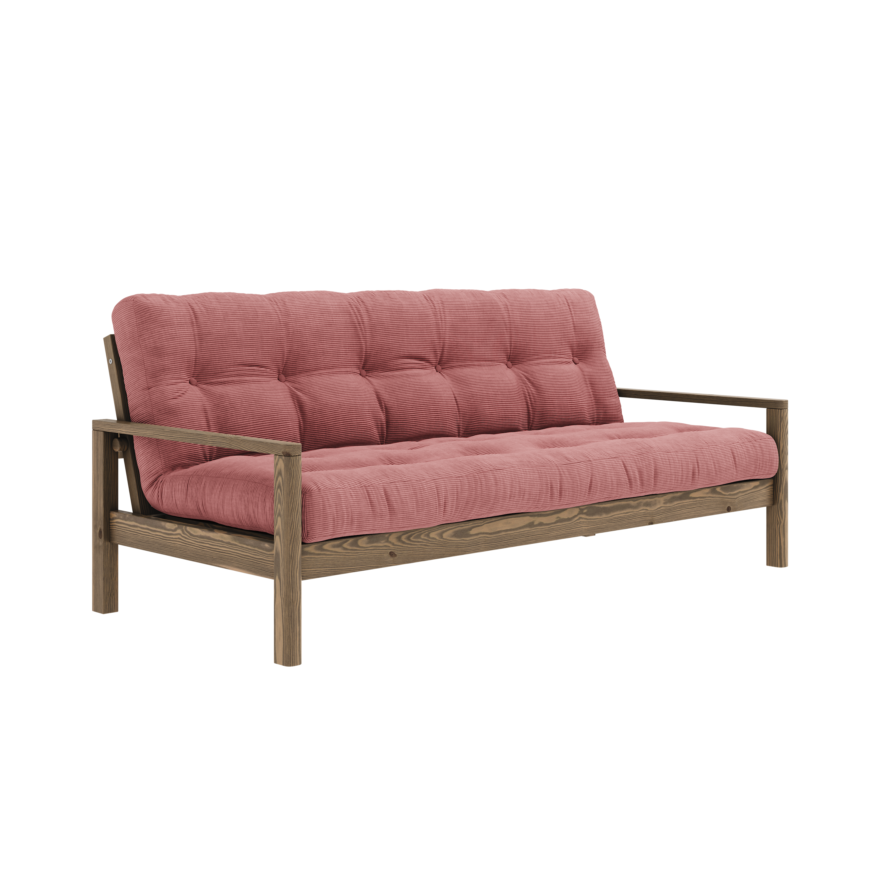 KNOB CAROB BROWN W. 5-LAYER MIXED MATTRESS SORBET PINK