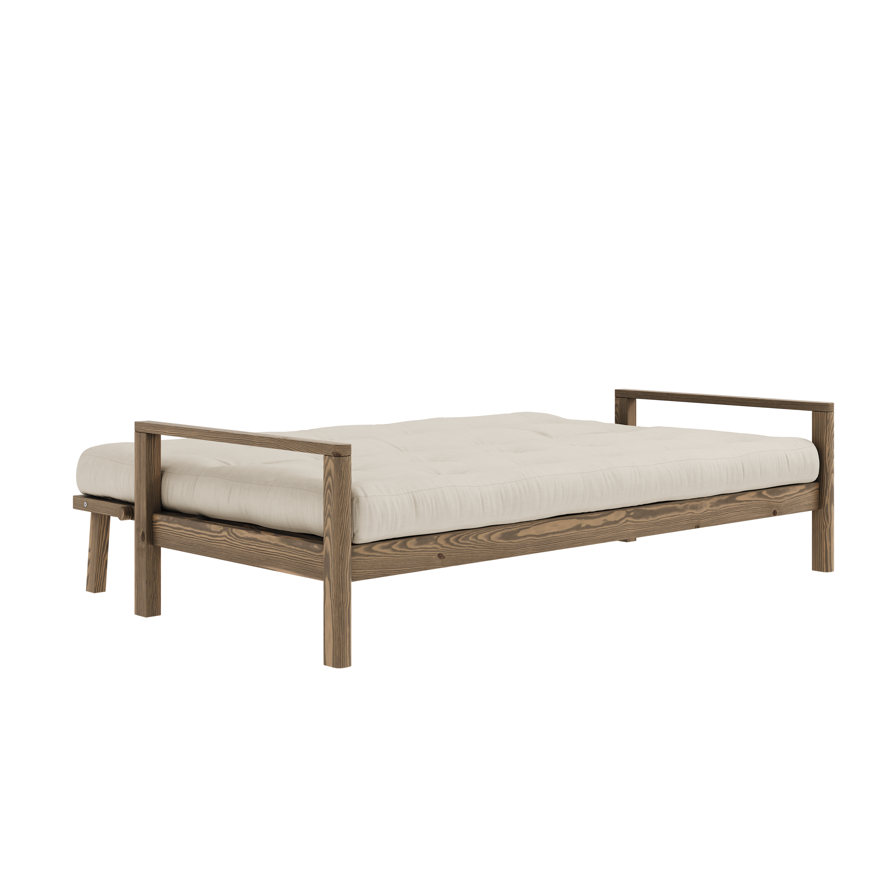 KNOB CAROB BROWN W. 5-LAYER MIXED MATTRESS BEIGE
