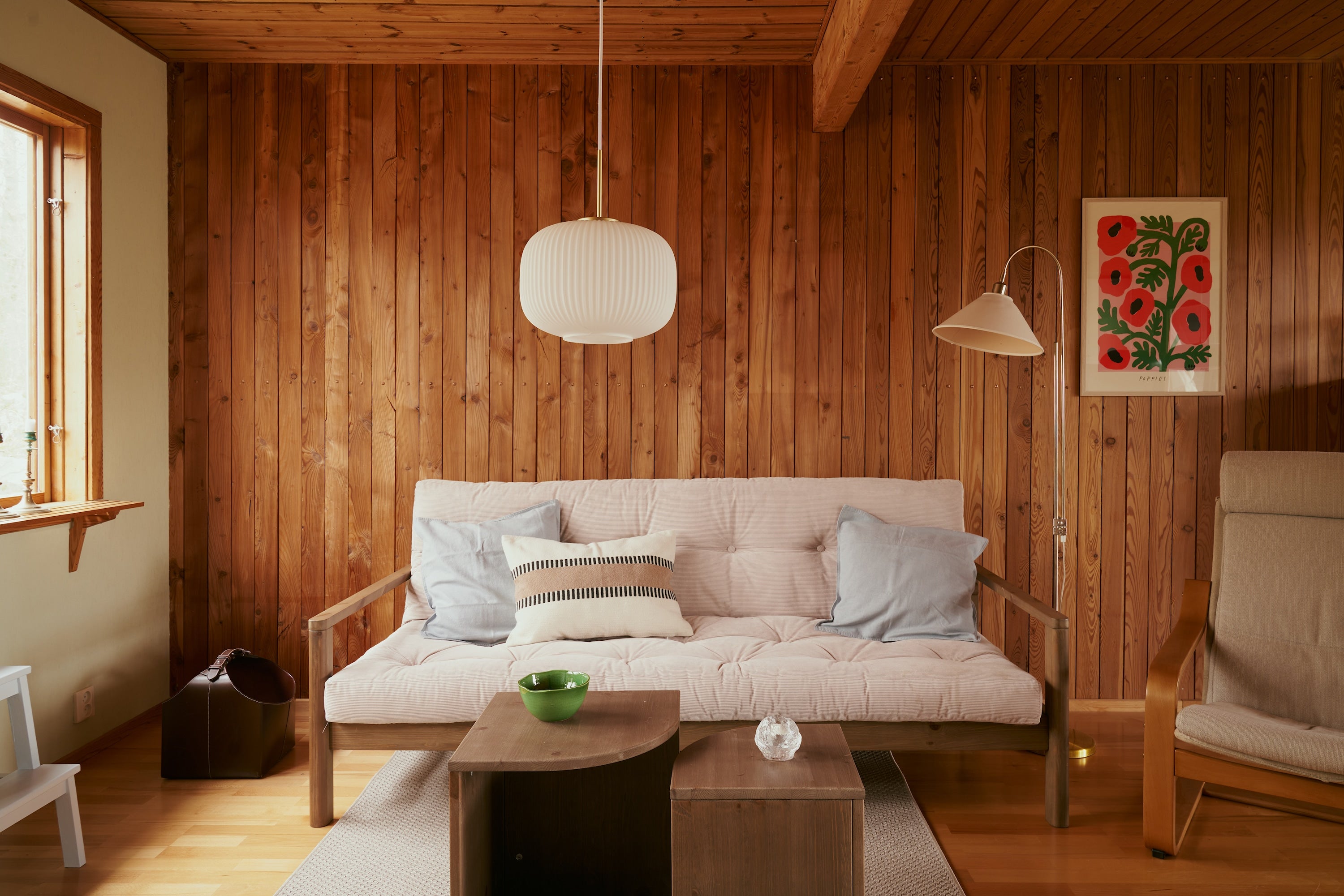 KNOB CLEAR LACQUERED W. 5-LAYER MIXED MATTRESS FUDGE BROWN