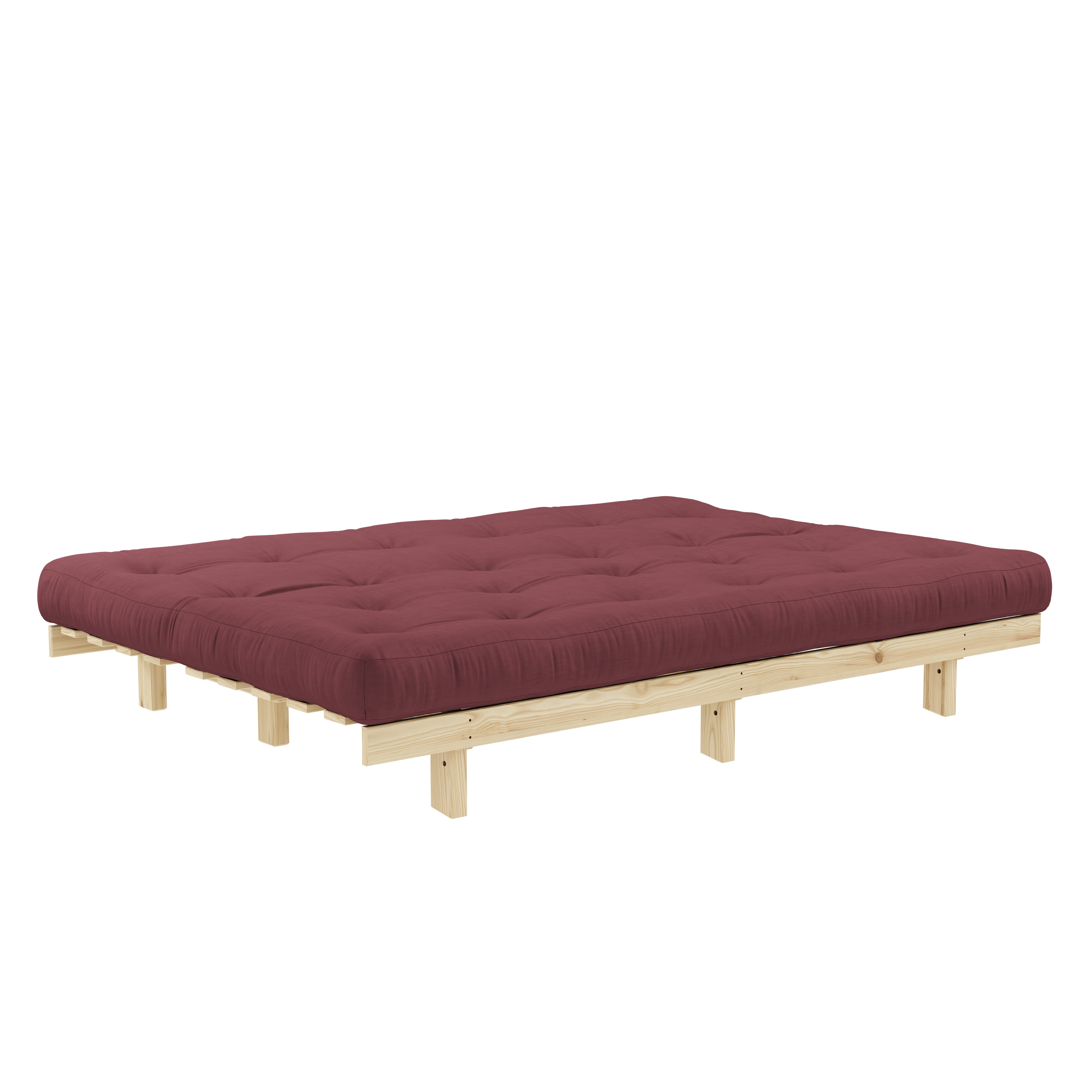 LEAN RAW 130 X 190 W. 5-LAYER MIXED MATTRESS BORDEAUX