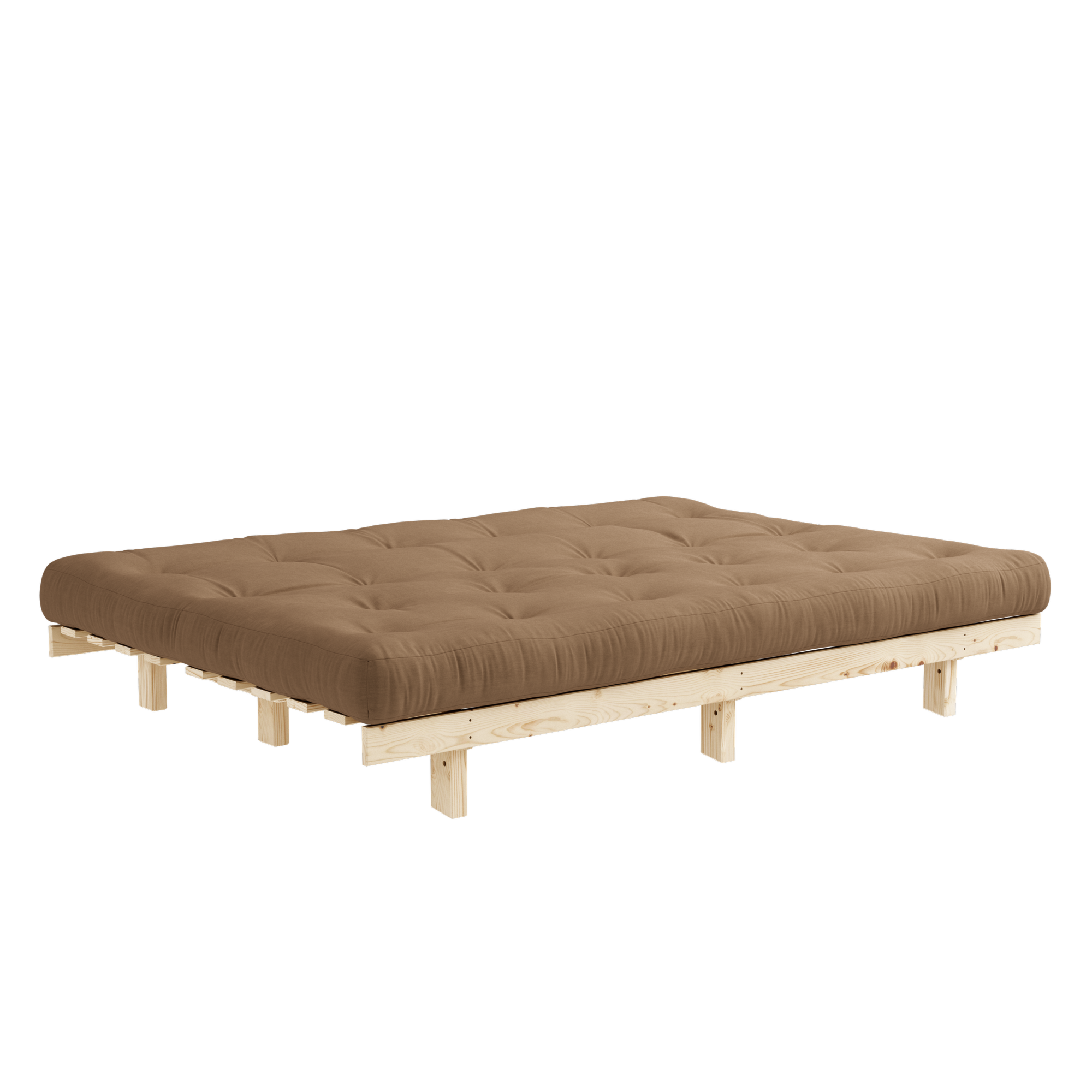 LEAN RAW 130 X 190 W. 5-LAYER MIXED MATTRESS MOCCA