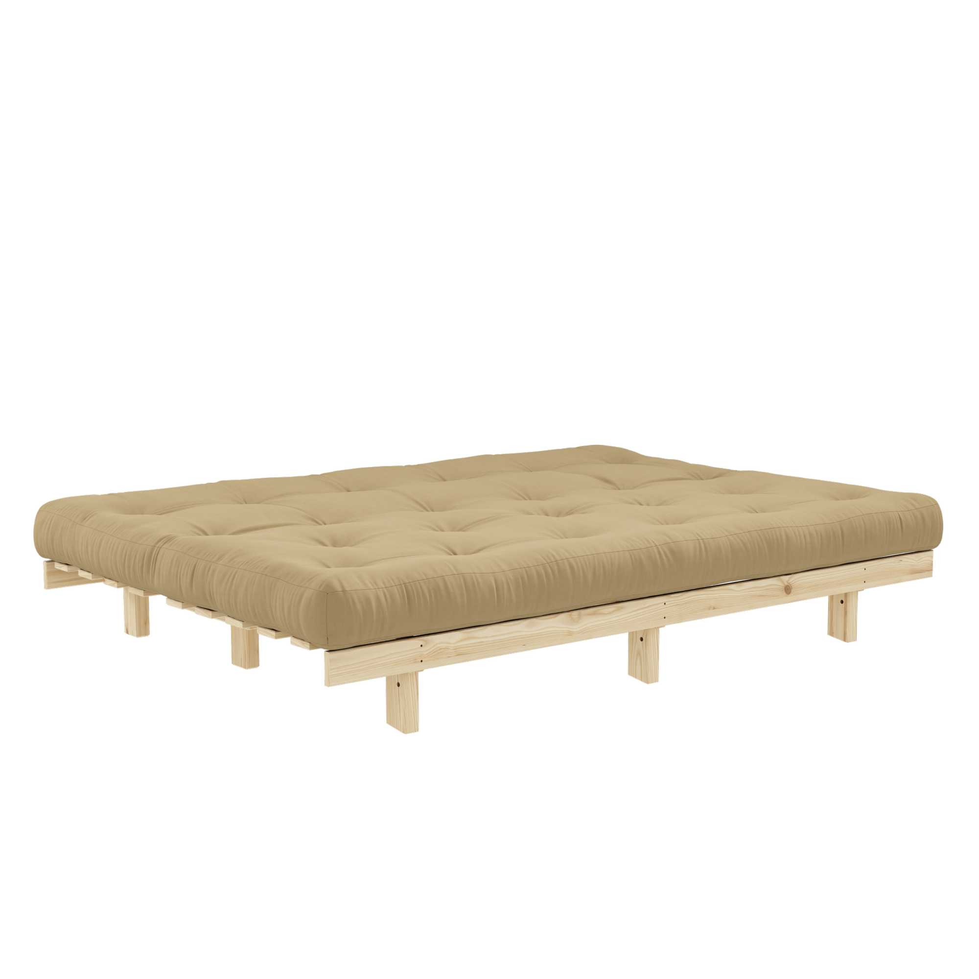 LEAN RAW 130 X 190 W. 5-LAYER MIXED MATTRESS WHEAT BEIGE
