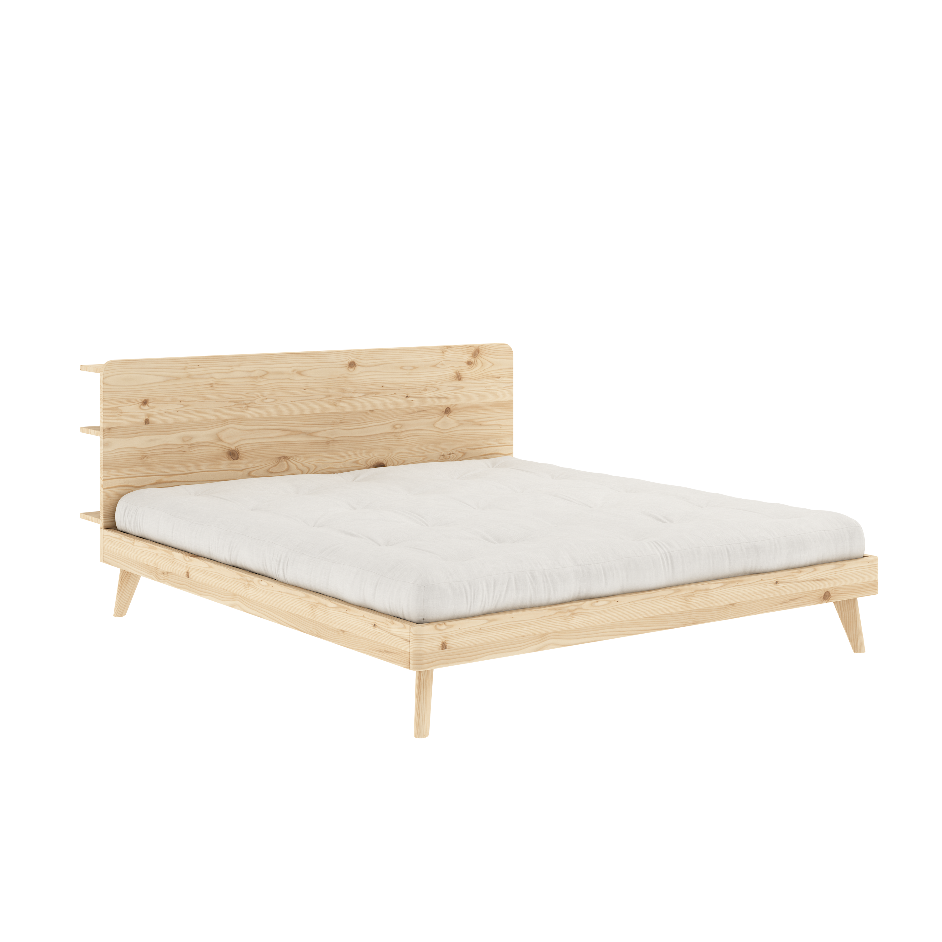 RETREAT BED CLEAR LACQUERED 180 X 200