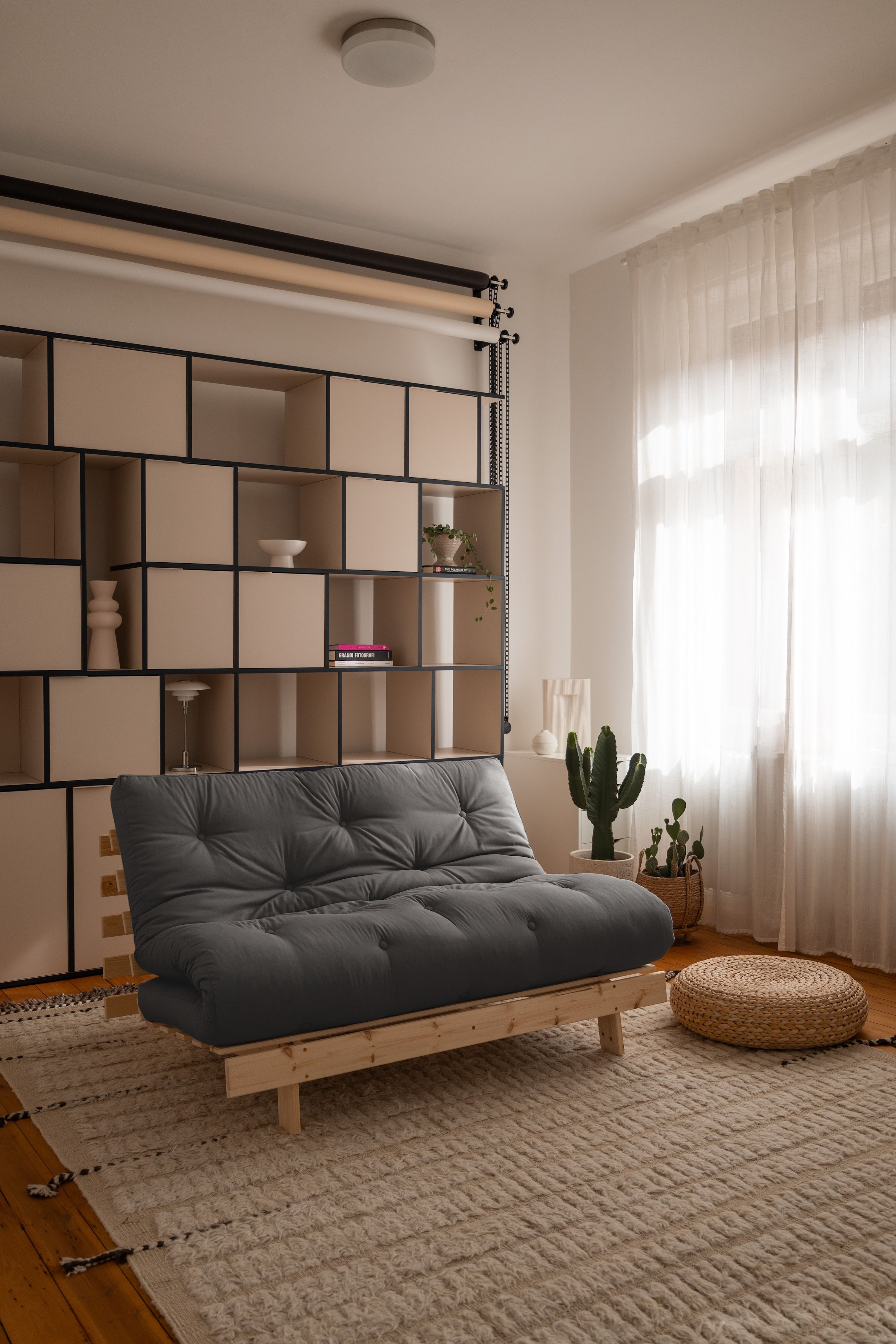 ROOTS RAW 140 X 200 W. ROOTS MATTRESS DARK GREY