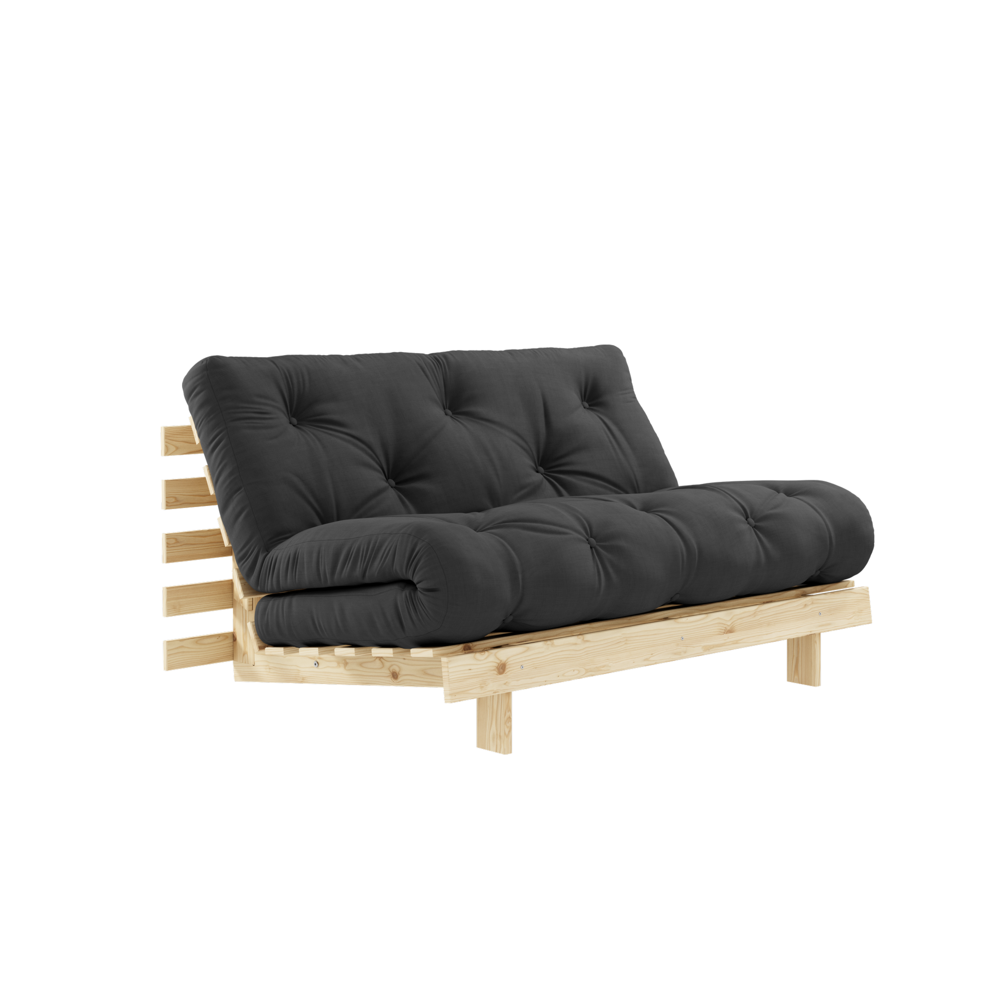 ROOTS RAW 140 X 200 W. ROOTS MATTRESS DARK GREY